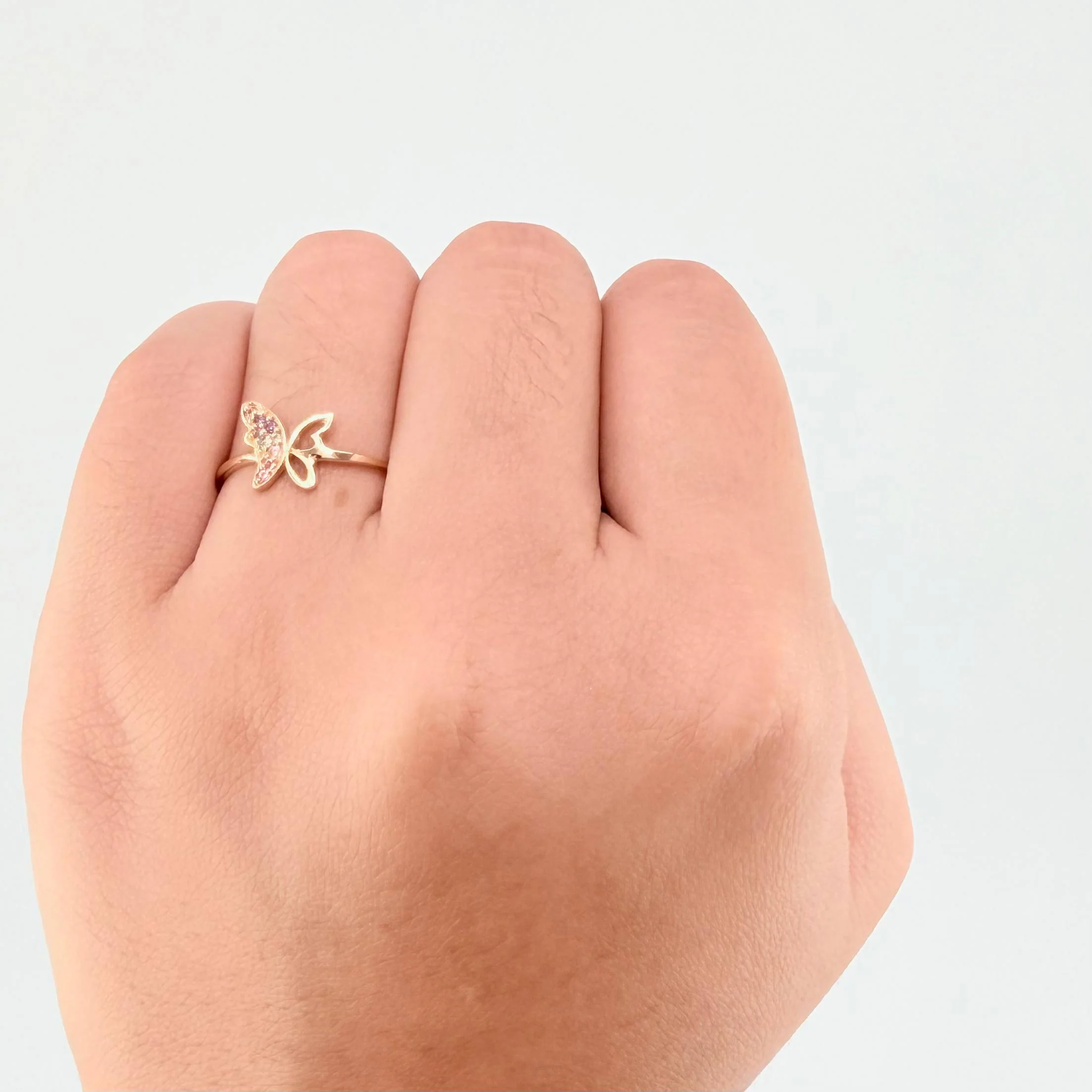 Anillo Mariposa 1.05 g / T5 1/2 Oro Amarillo 18K - Image 4
