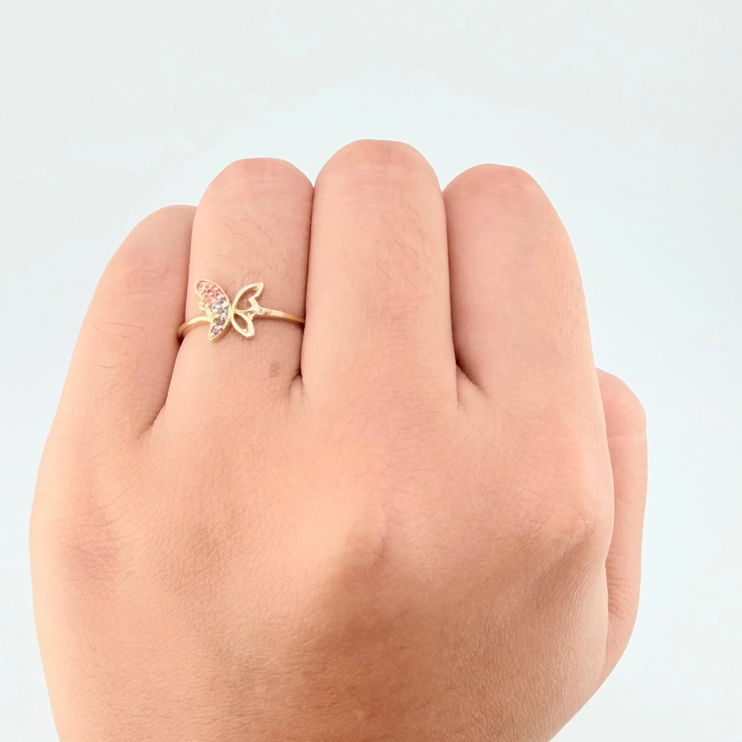Anillo Mariposa 1 g / T4 1/2 Oro Amarillo 18K - Image 4