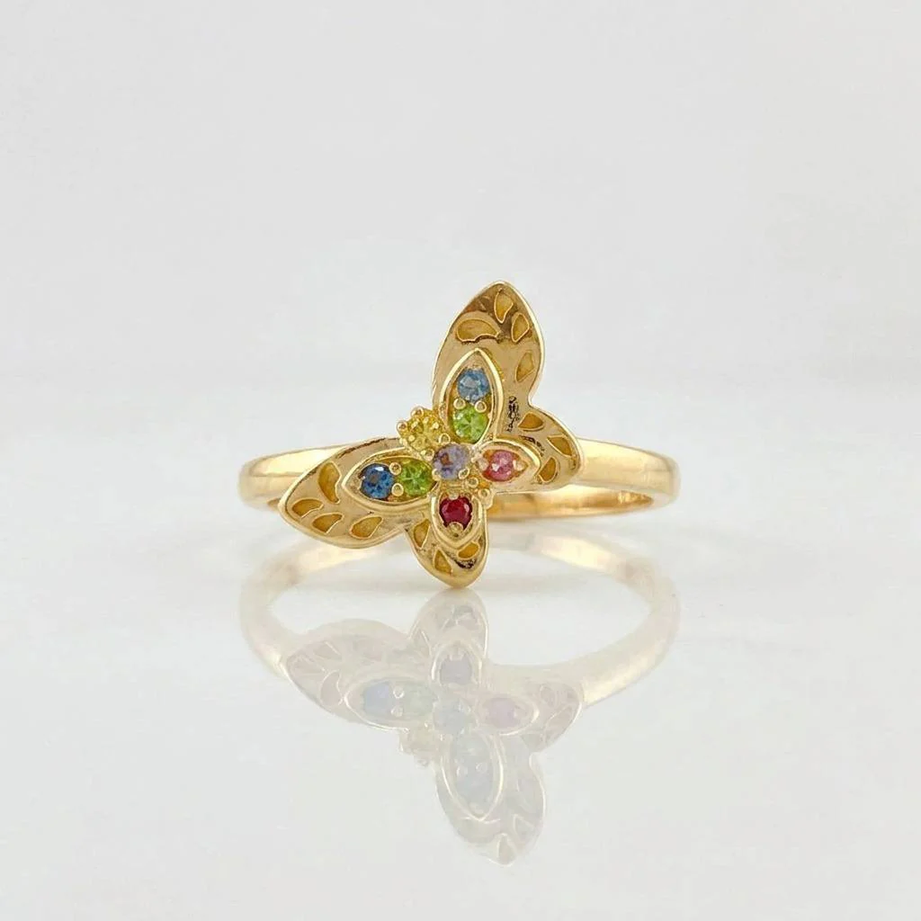 Anillo Mariposa 2.05g / T6 1/2 Oro Amarillo 18K