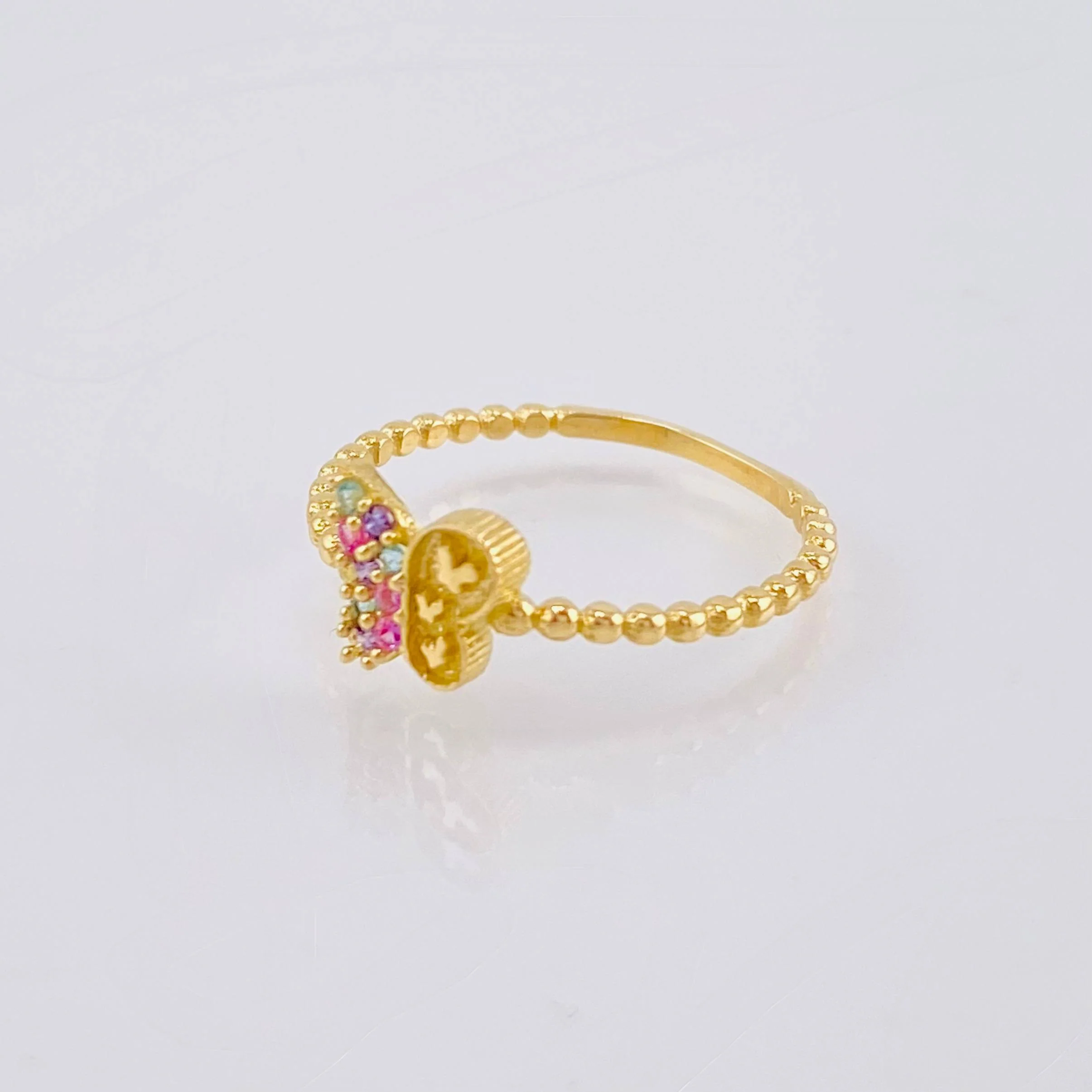 Anillo Mariposa Mate 1.35gr / T7 / Oro Amarillo 18K - Image 2