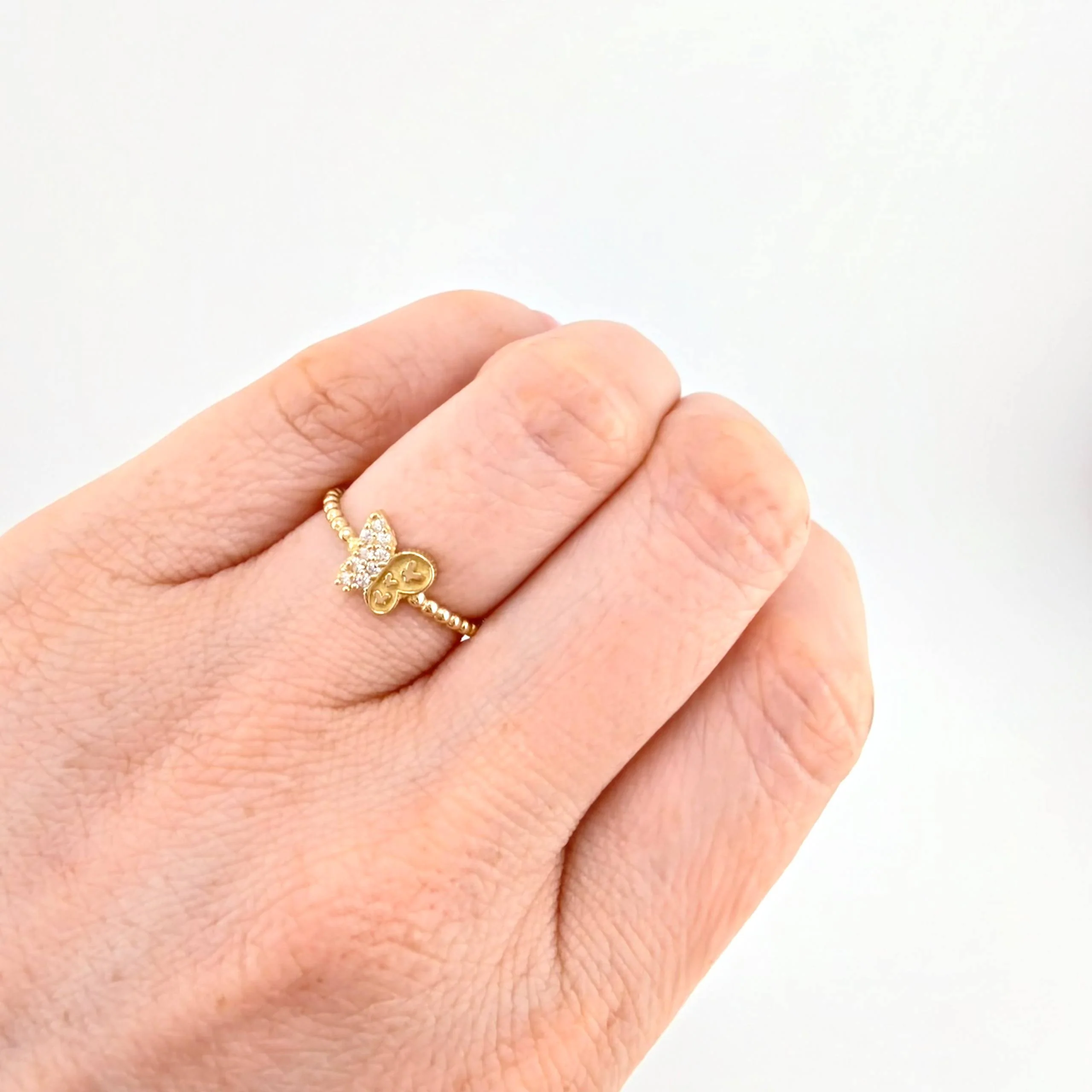 Anillo Mariposa Mate 1.4 g / T6 Oro Amarillo 18K - Image 4