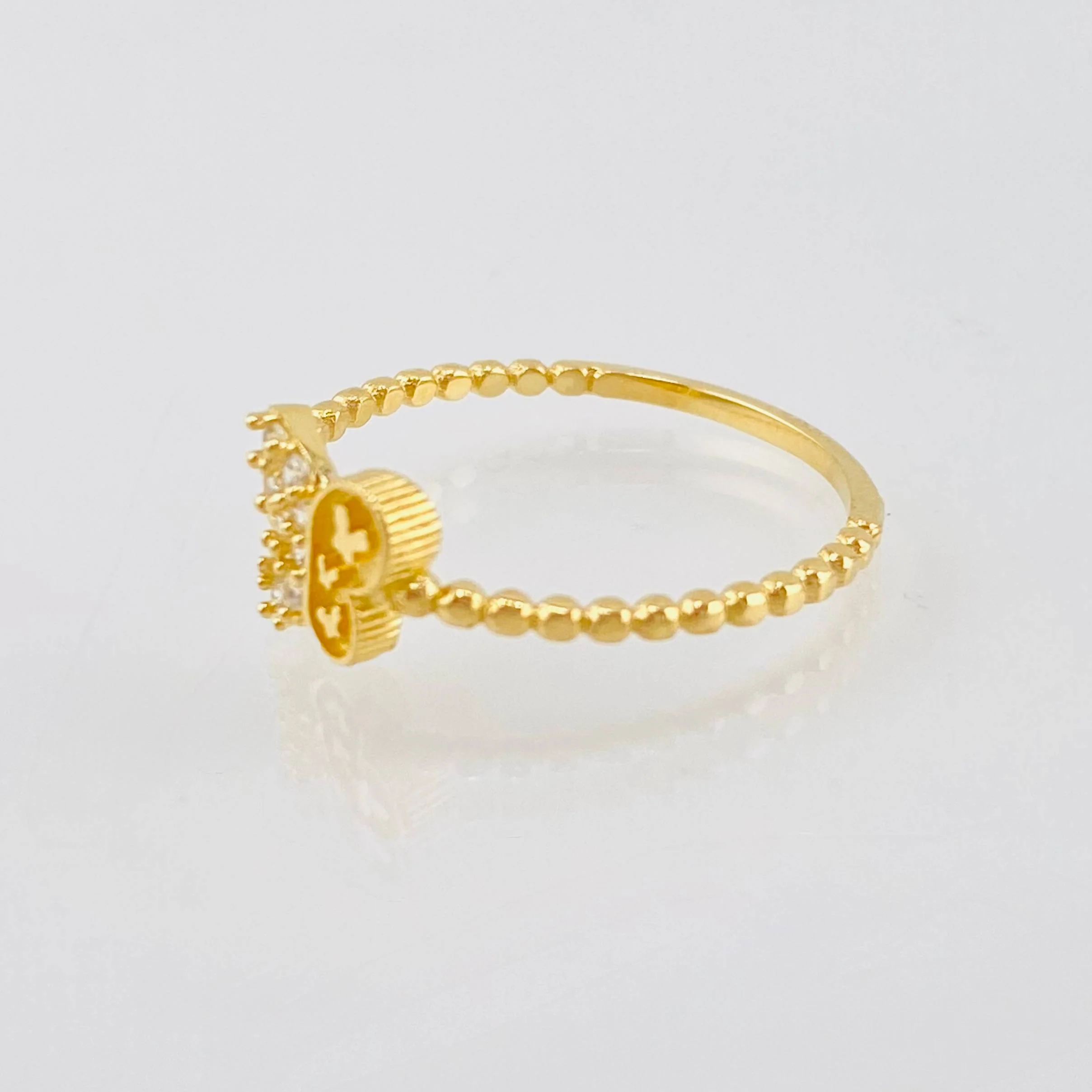 Anillo Mariposa Mate 1.45gr / T7 3/4 / Oro Amarillo 18K - Image 2