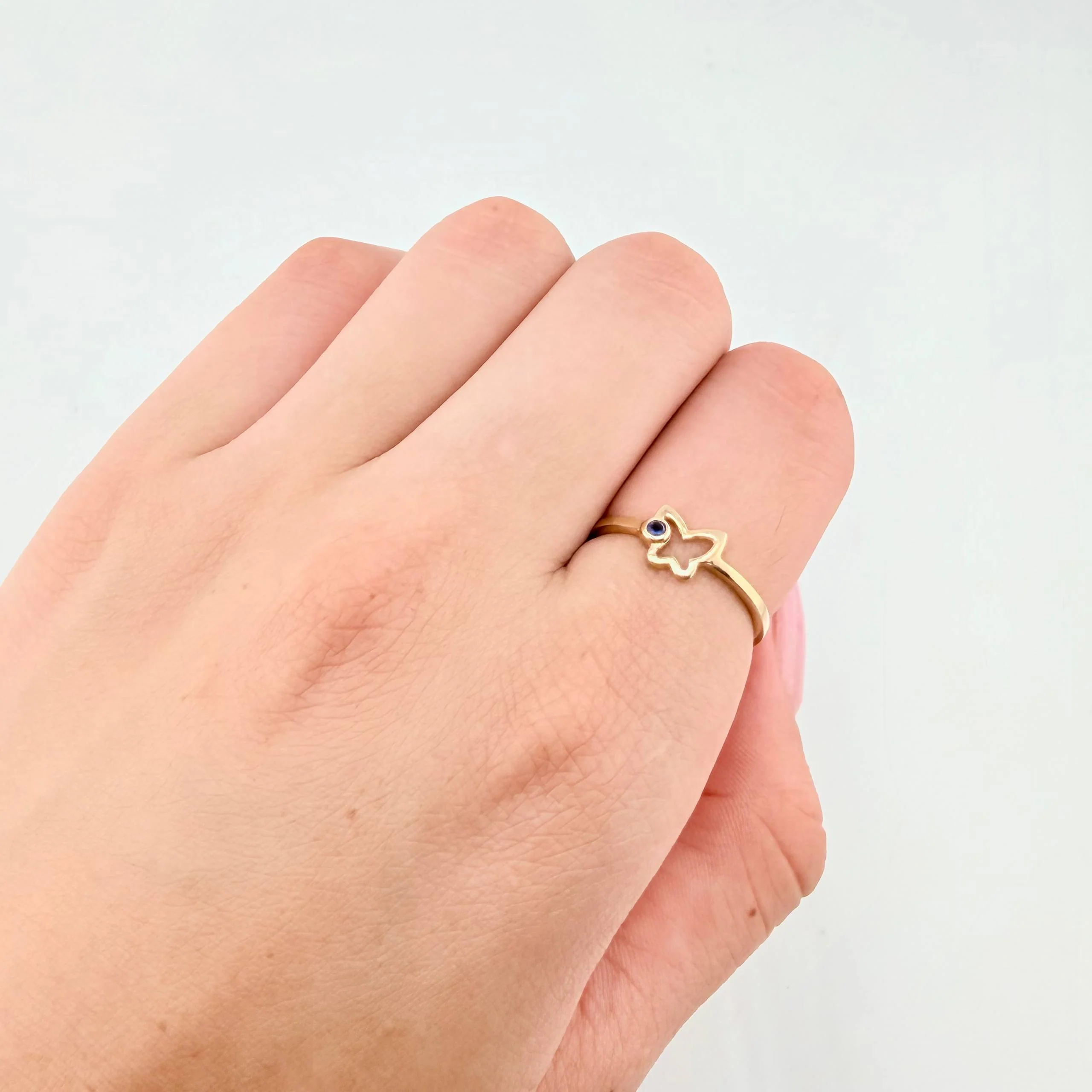 Anillo Mariposa Silueta 1.3gr / T5 3/4 / Oro Amarillo 18K - Image 4