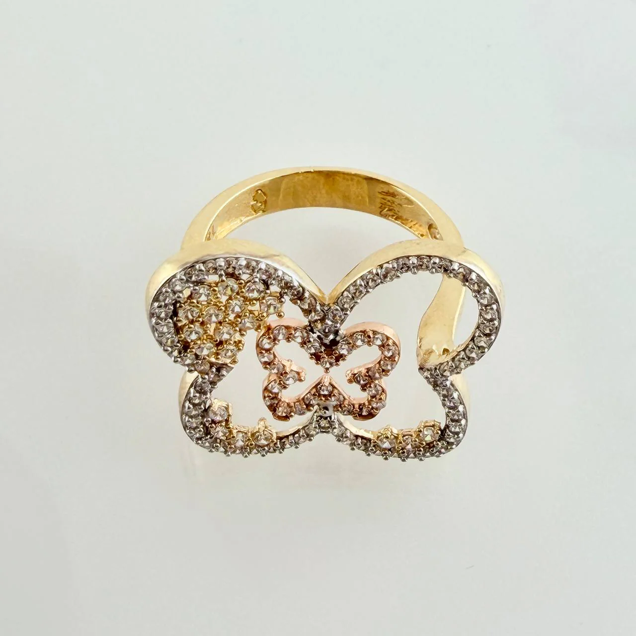 Anillo Mariposas Silueta 4.7gr / T6 3/4 / Tres Oros 18K % - Image 4