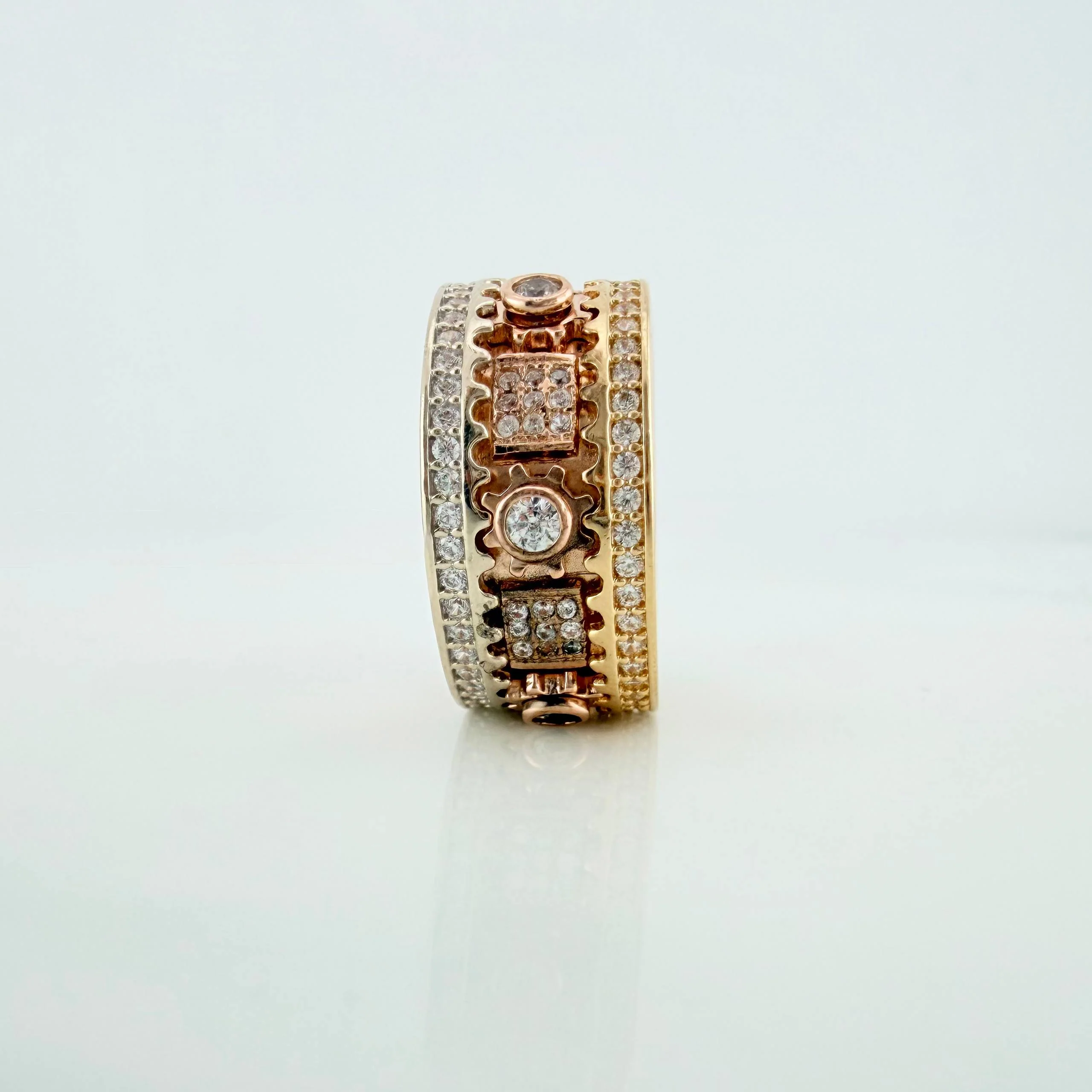 Anillo Mecanico Movil 13.25 g / T8 1/4 Tres Oros 18K - Image 4