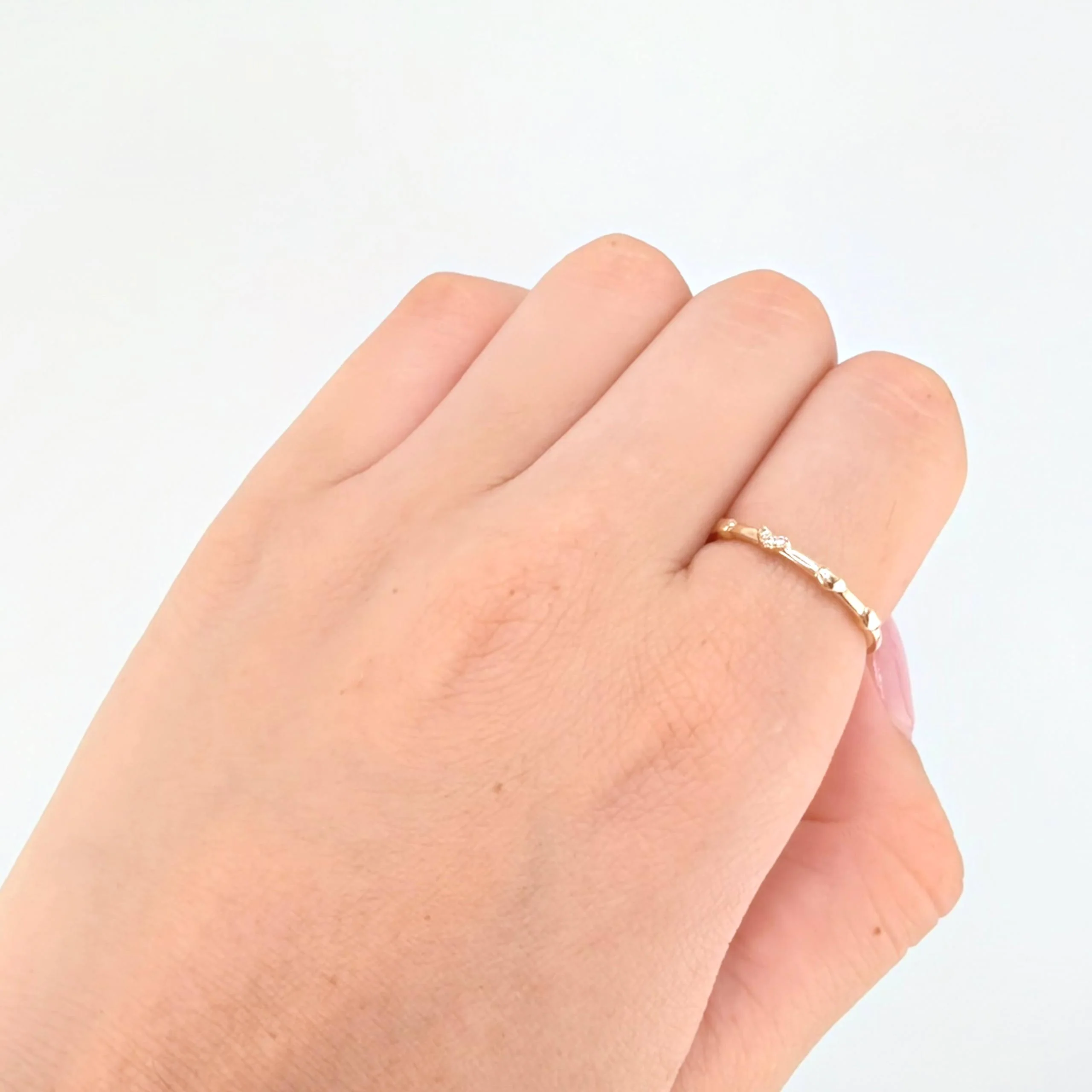 Anillo Mini Corazones 1.35gr / T6 1/2 / Oro Amarillo 18K * - Image 4