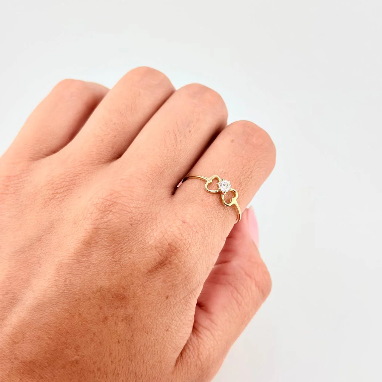 Anillo Moño Chispa 1.1 g / T7 Oro Amarillo 18K - Image 4