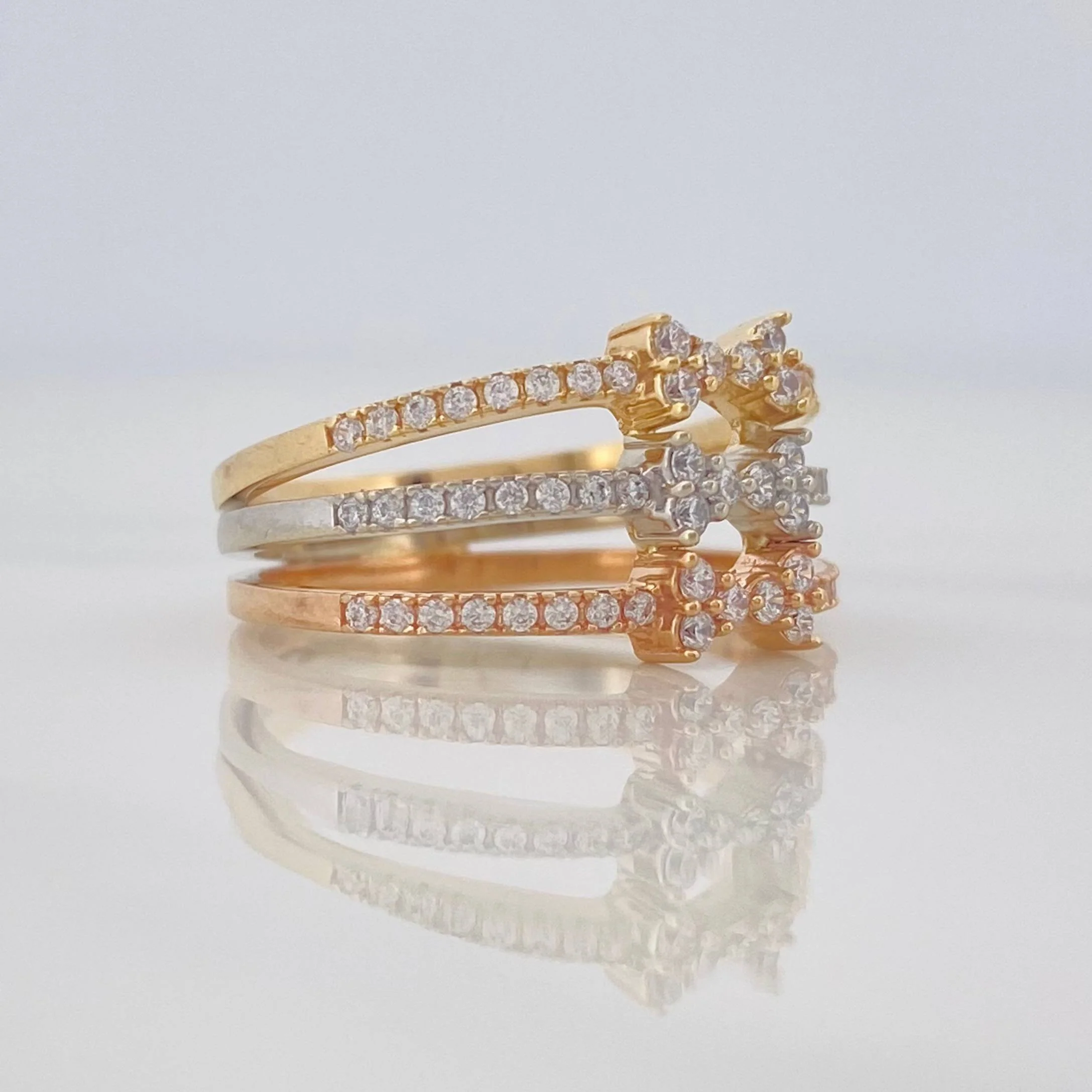 Anillo Moños 4g / T6 Tres Oros 18K - Image 3