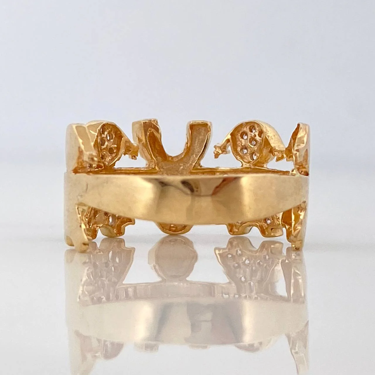 Anillo Niños 3.8gr / T6 3/4 / Dos Oros Amarillo Blanco 18K - Image 4