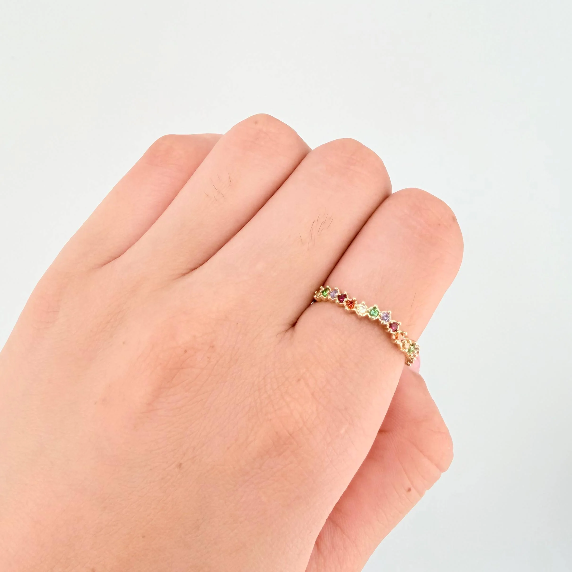 Anillo Ola Carril 1.3gr / T6 3/4 / Oro Amarillo 18K - Image 4