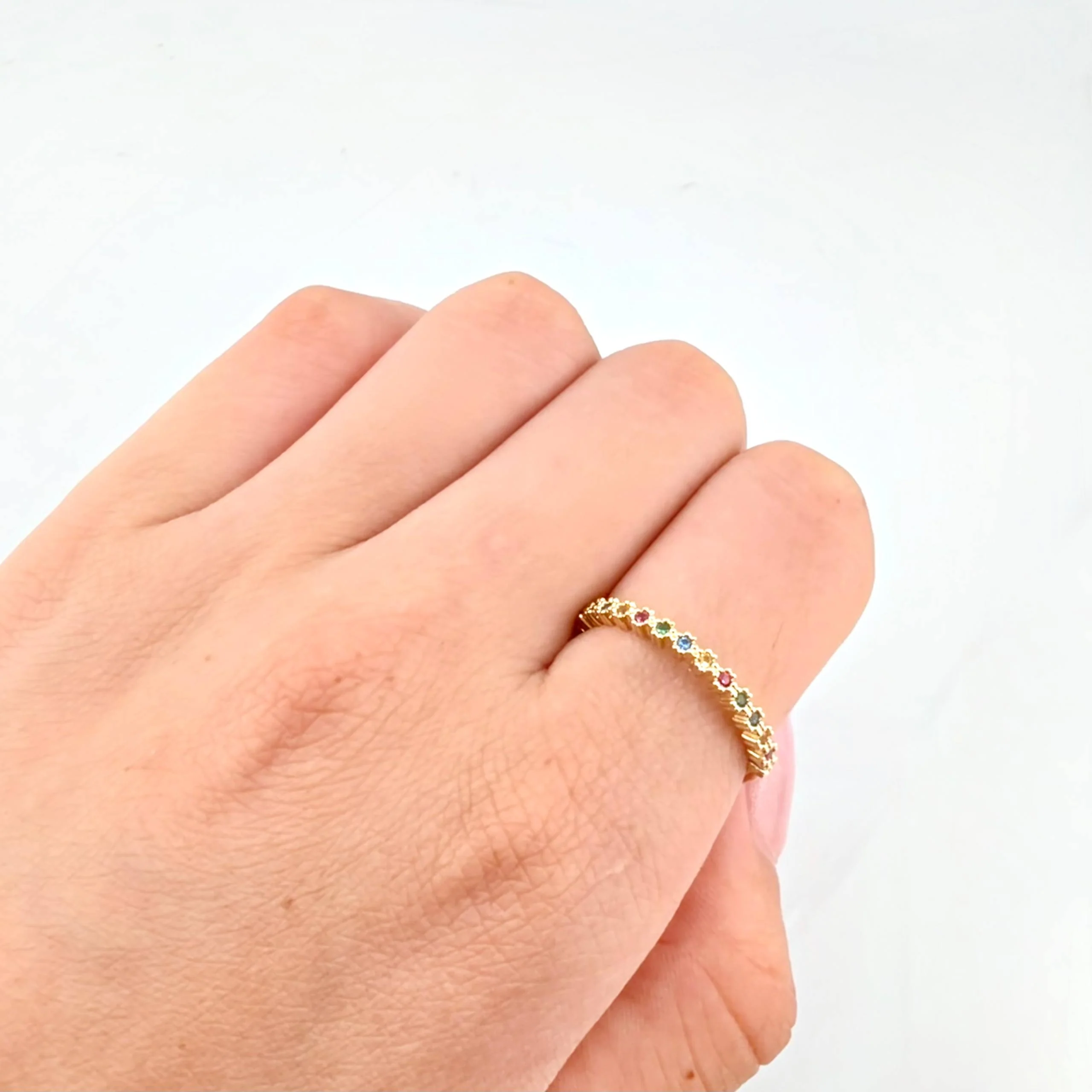 Anillo Ola Carril 1.8gr / T6 1/2 / Oro Amarillo 18K - Image 4