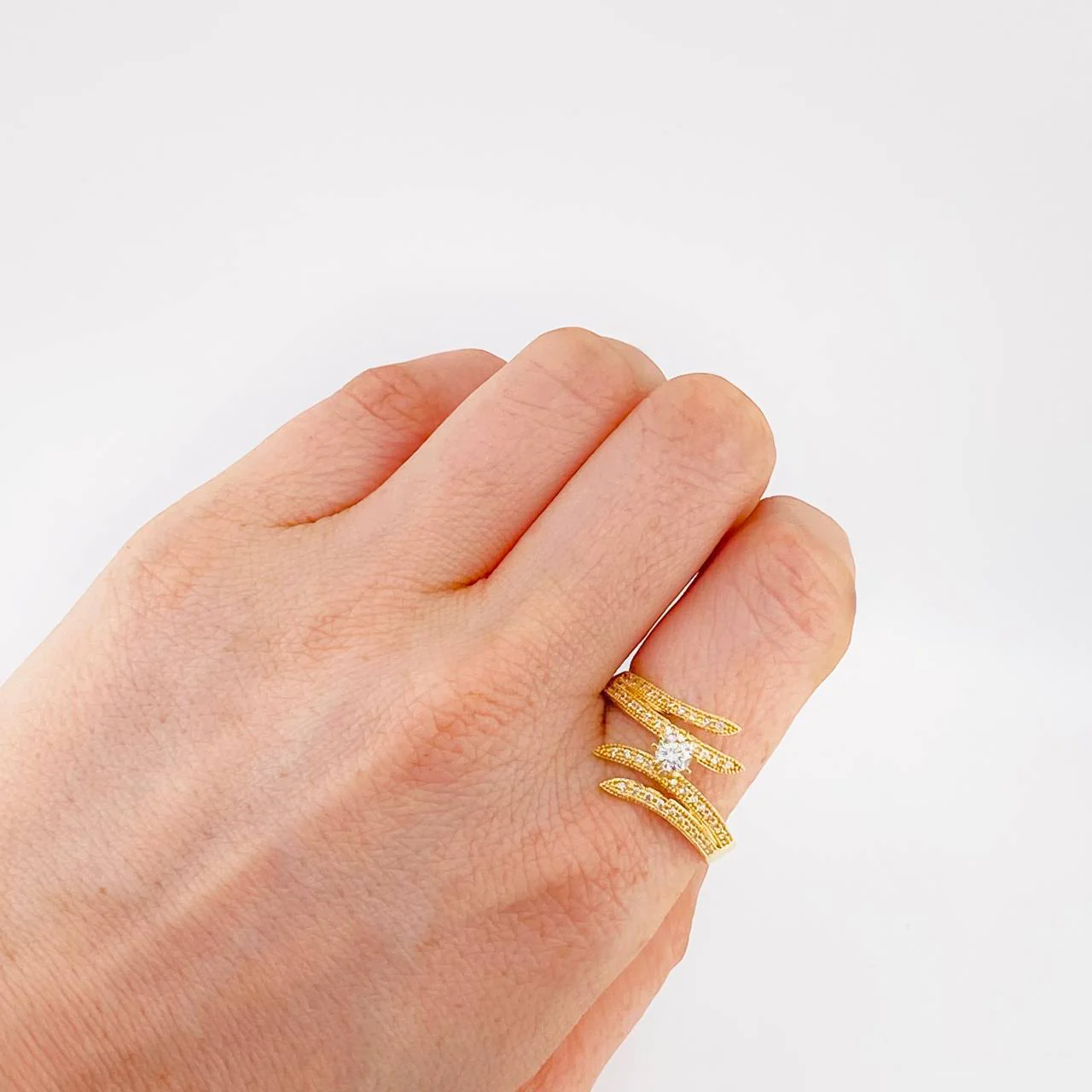 Anillo Olas Convexas 4.6 g / T10 1/4 Oro Amarillo 18K - Image 4