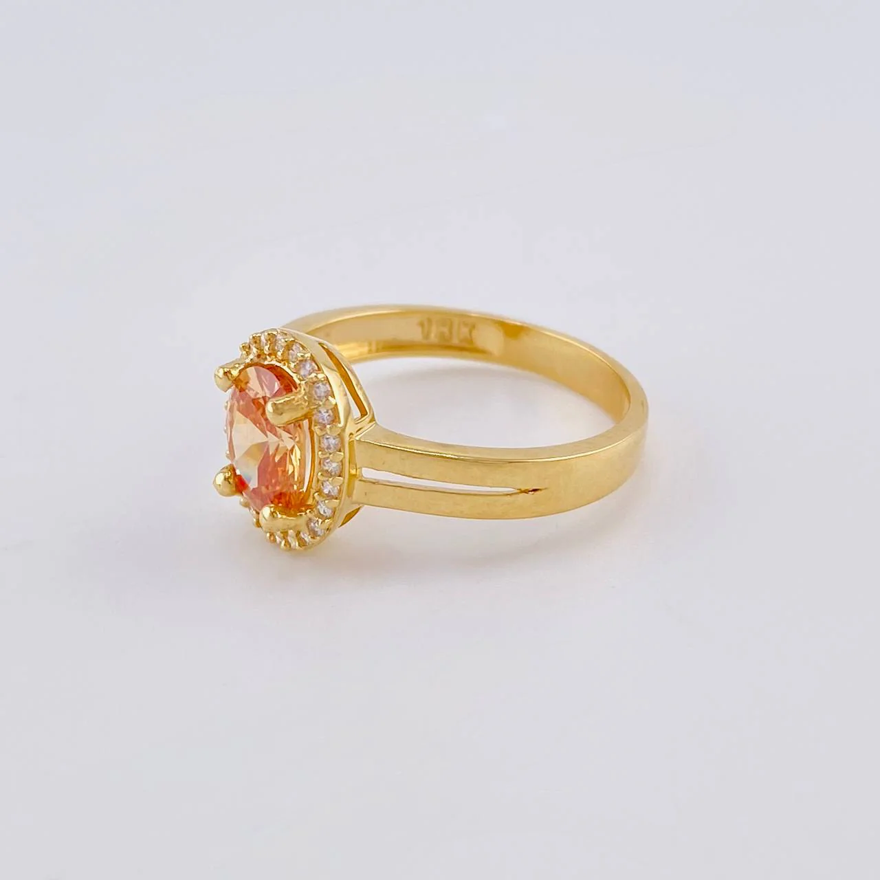 Anillo Ovalo Tupido Divisible 3.65 g / T7 1/2 Oro Amarillo 18K - Image 2