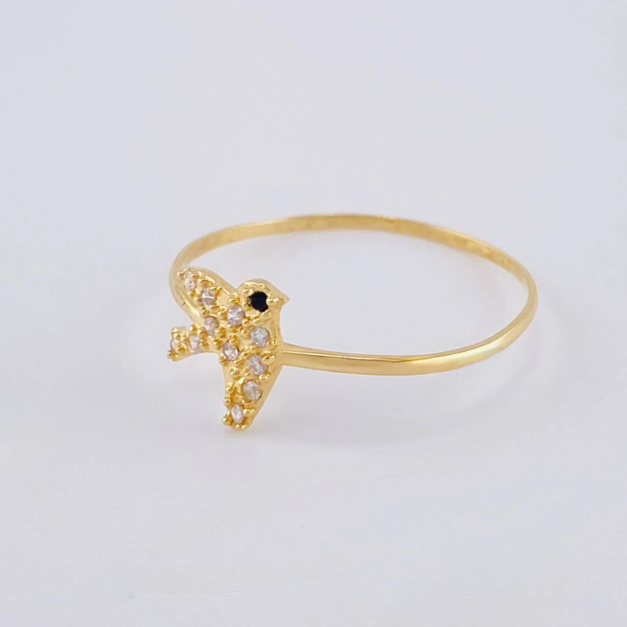 Anillo Paloma 0.8 g / T8 1/4 Oro Amarillo 18K - Image 2