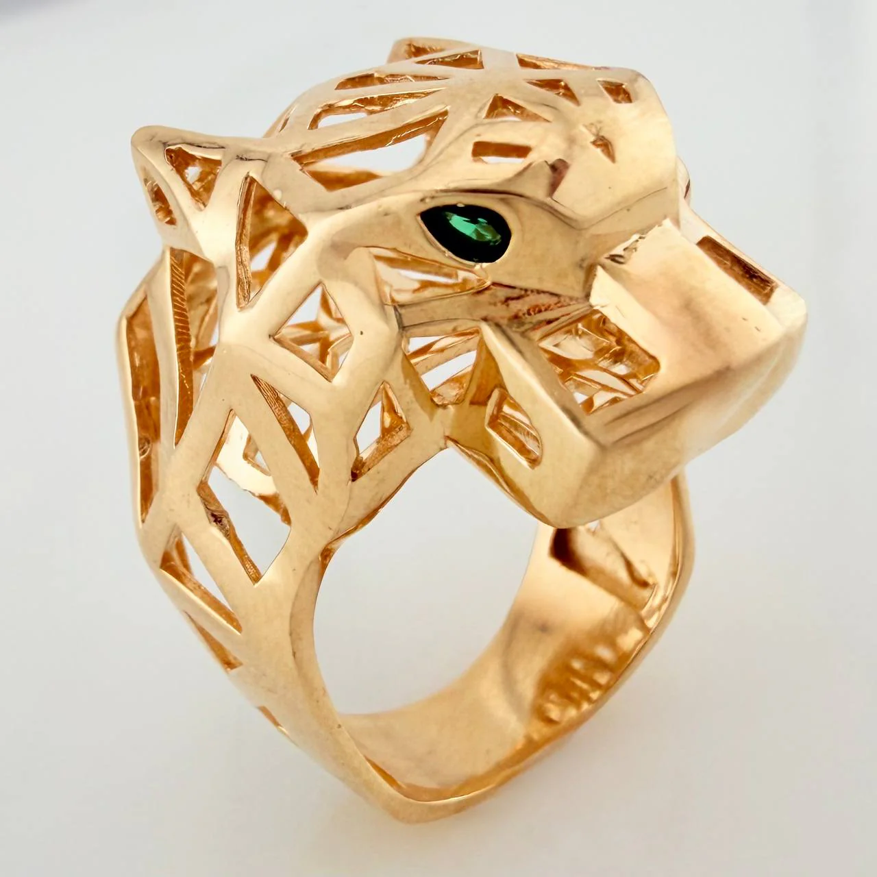 Anillo Pantera Filigrana 13.25gr / T9 1/4 / Oro Amarillo 18K - Image 3
