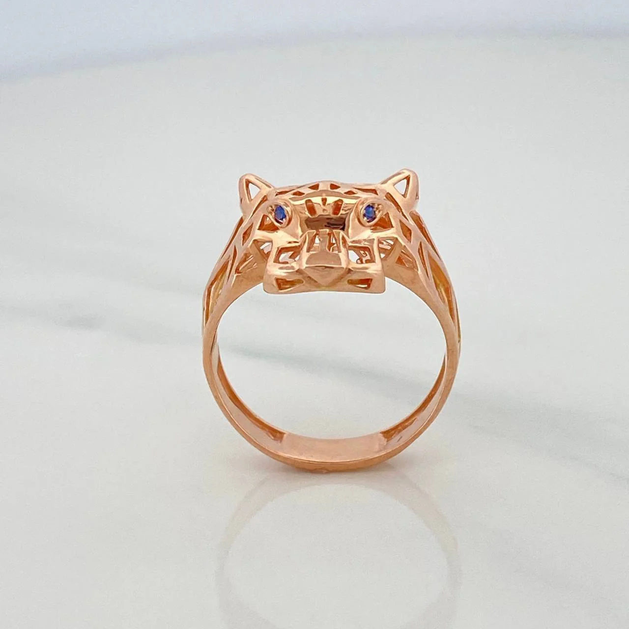 Anillo Pantera Filigrana 3.75 g / T7 1/4 Oro Rosa 18K