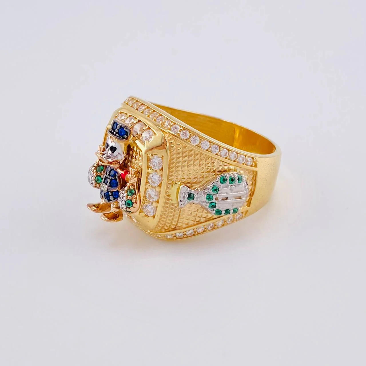 Anillo Pato Bolsa De Dinero 10.55 g / T9 1/2 Tres Oros 18K - Image 2