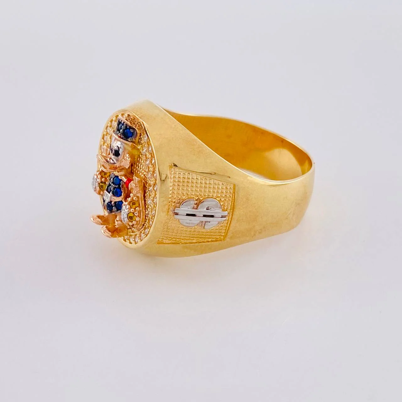 Anillo Pato Bolsa De Dinero 10 g / T10 1/2 Tres Oros 18K - Image 2