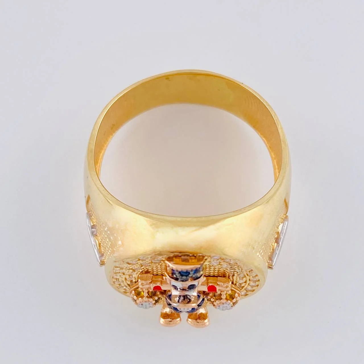 Anillo Pato Bolsa De Dinero 10 g / T10 1/2 Tres Oros 18K - Image 3