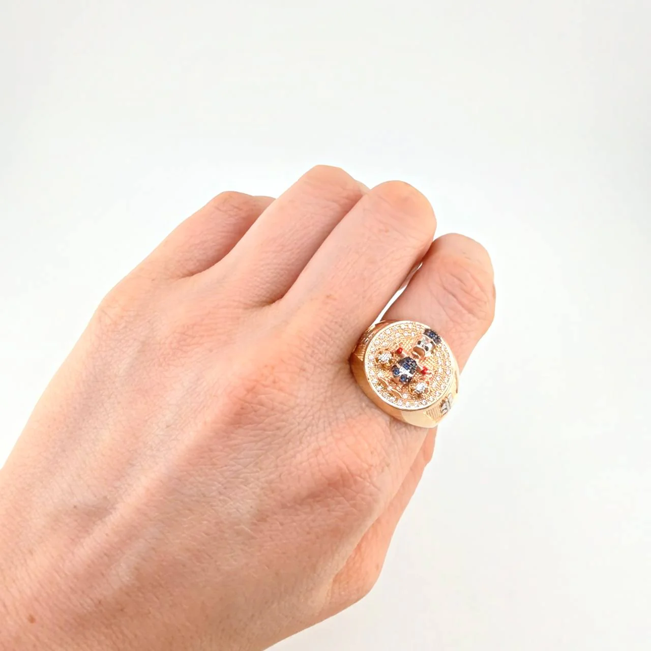 Anillo Pato Bolsa De Dinero 10 g / T10 1/2 Tres Oros 18K - Image 4