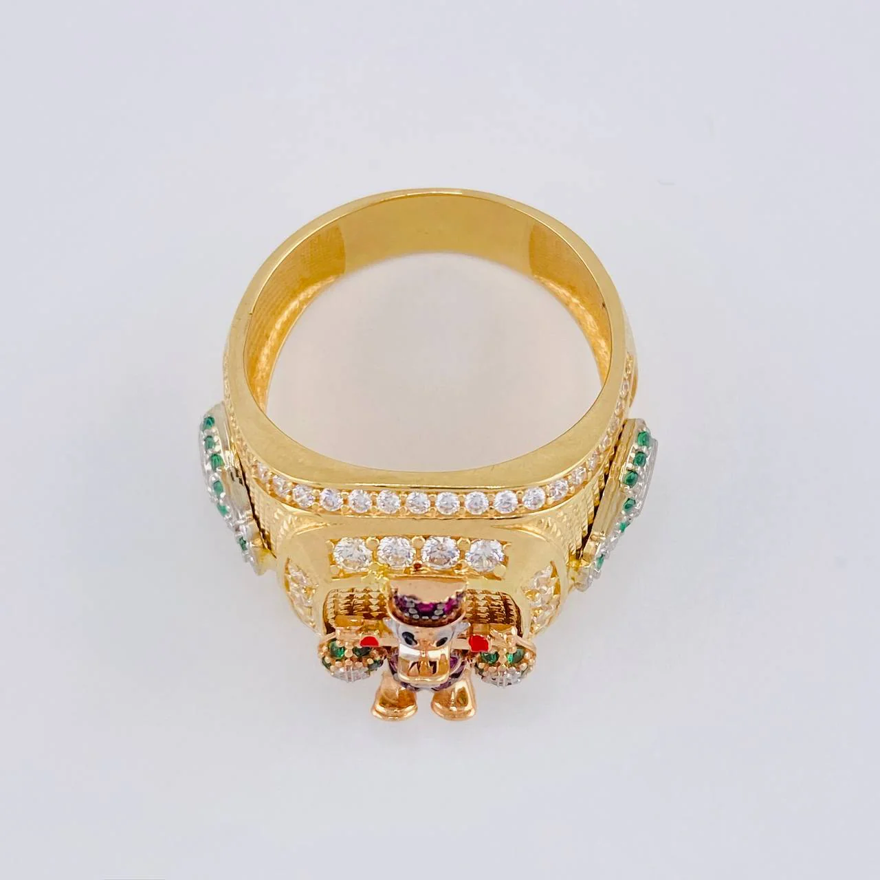 Anillo Pato Bolsa De Dinero 11.05 g / T10 1/4 Tres Oros 18K - Image 3