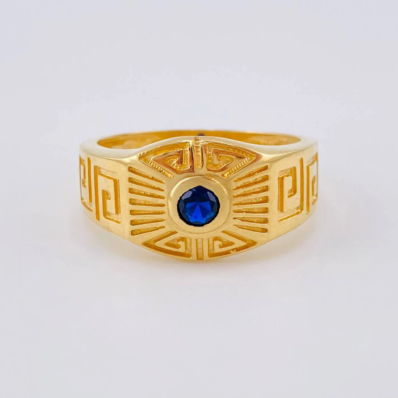Anillo Patron Griego 7.1 g / T10 1/2 Oro Amarillo 18K