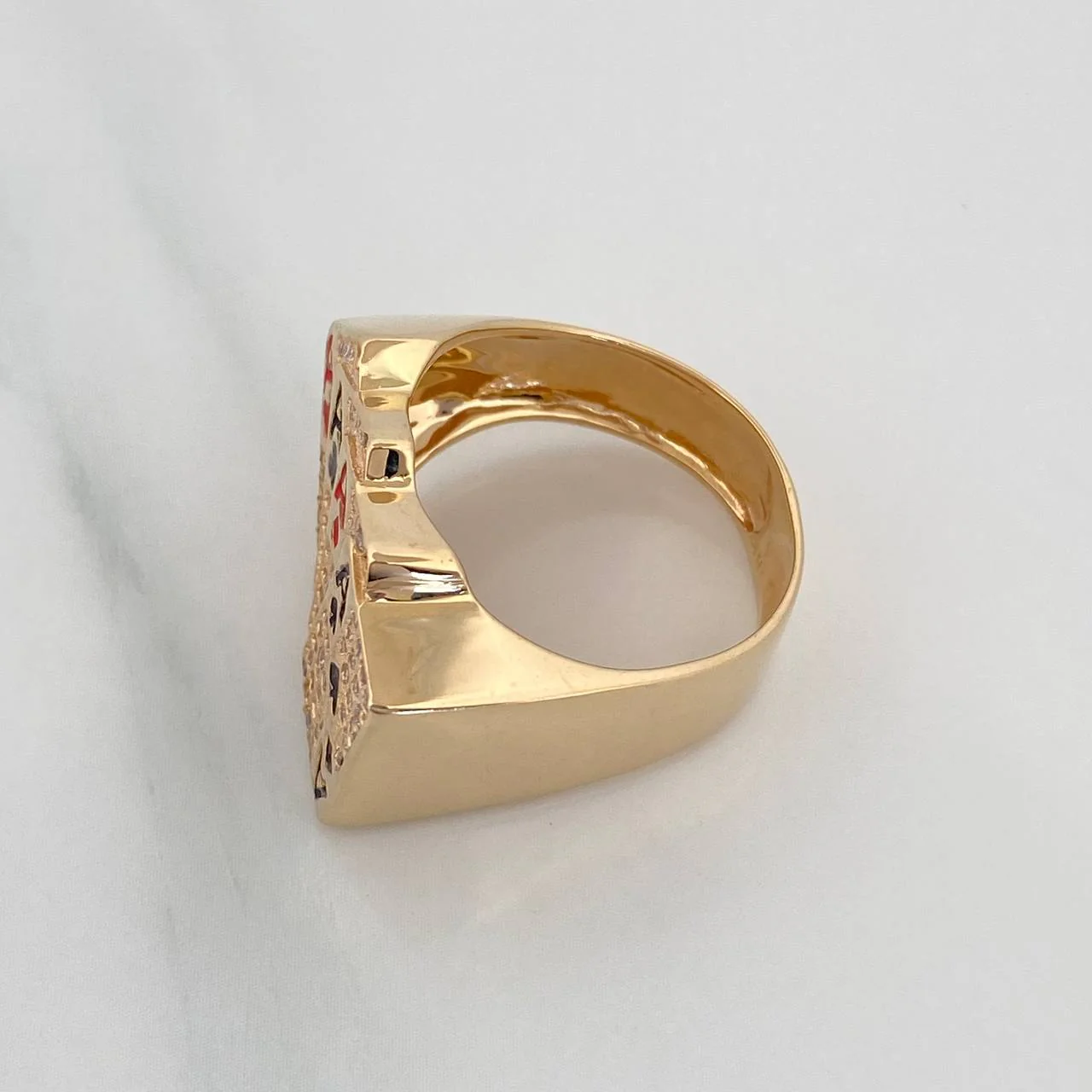 Anillo Poker 8.2 g / T10 1/4 Oro Amarillo 18K - Image 2
