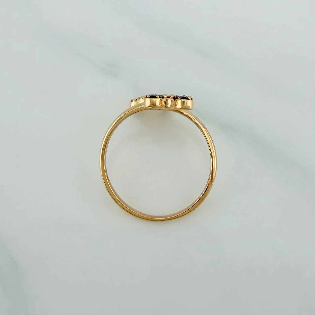 Anillo Raton 2.3gr / T6 1/4 / Dos Oros Amarillo Negro18K - Image 3