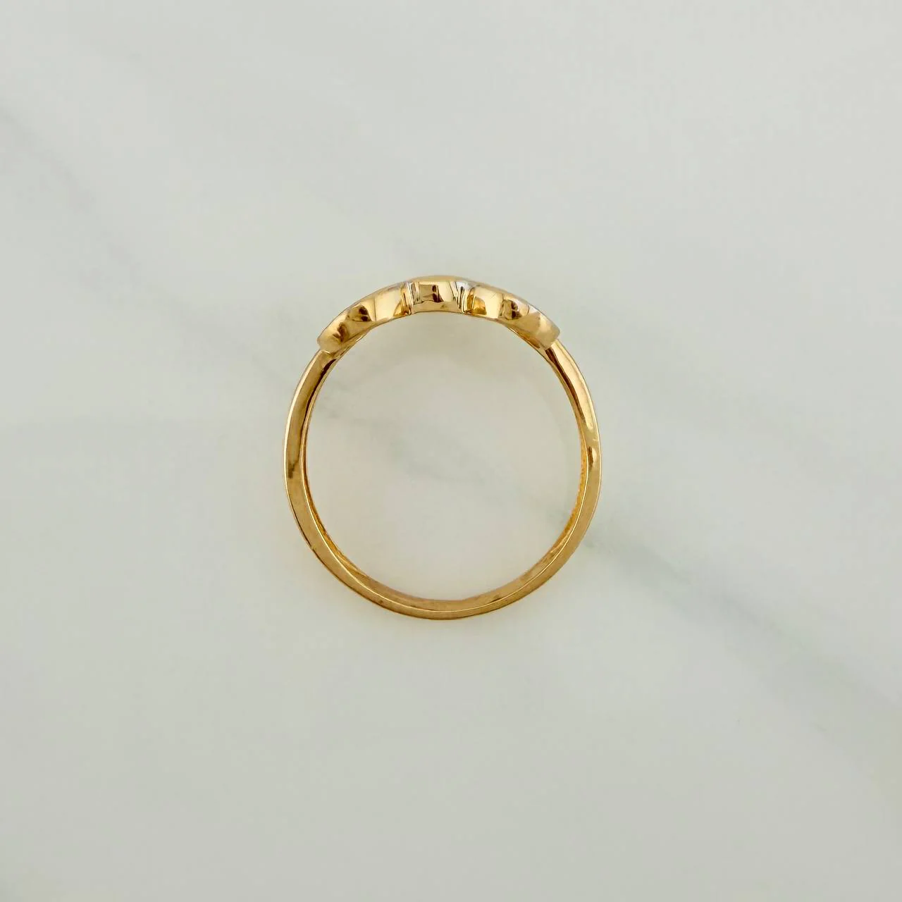 Anillo Raton 2.6gr / T6 1/4 / Dos Oros Amarillo Blanco 18K - Image 3