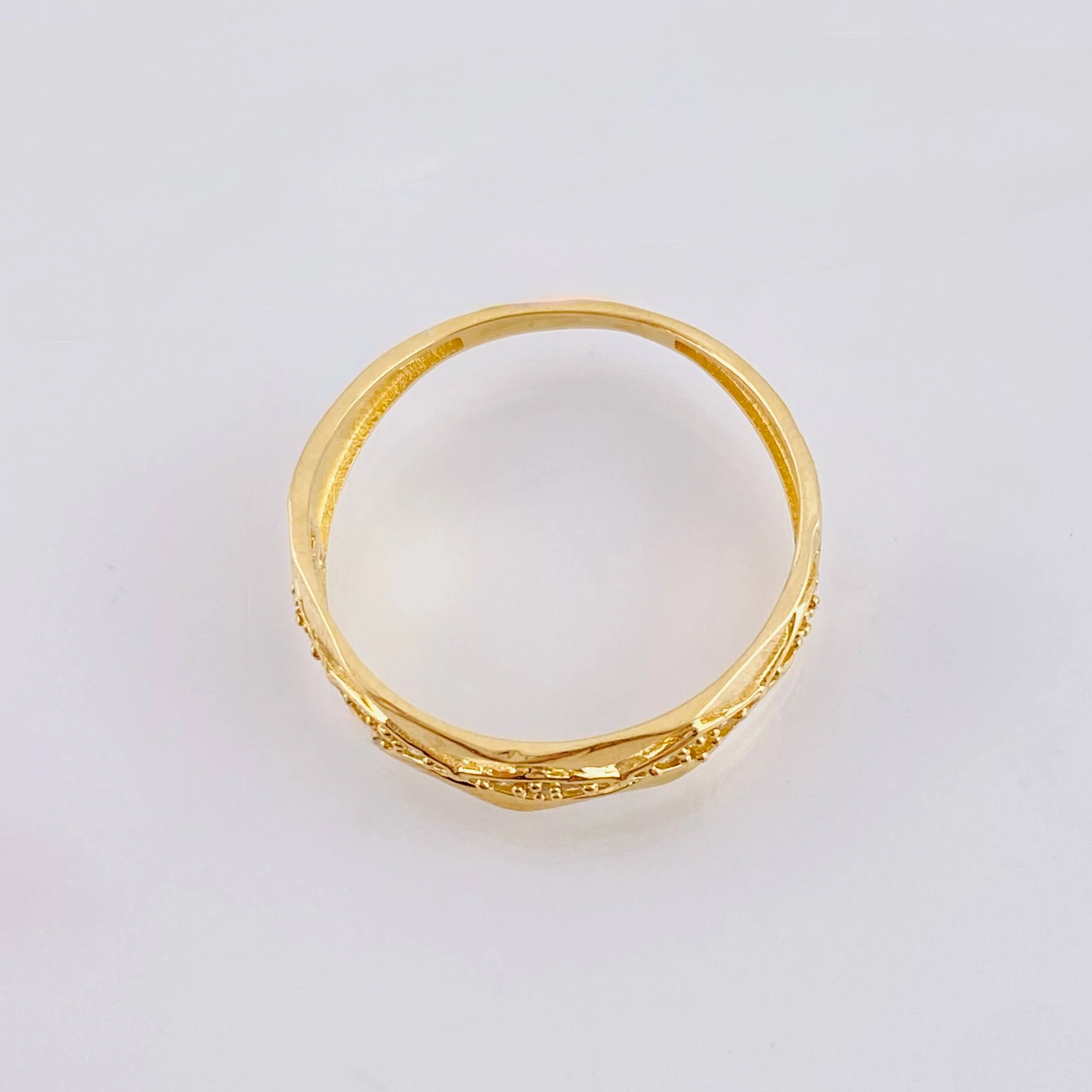 Anillo Rombos Ondeados 2.1gr / T7 / Oro Amarillo 18K * - Image 3