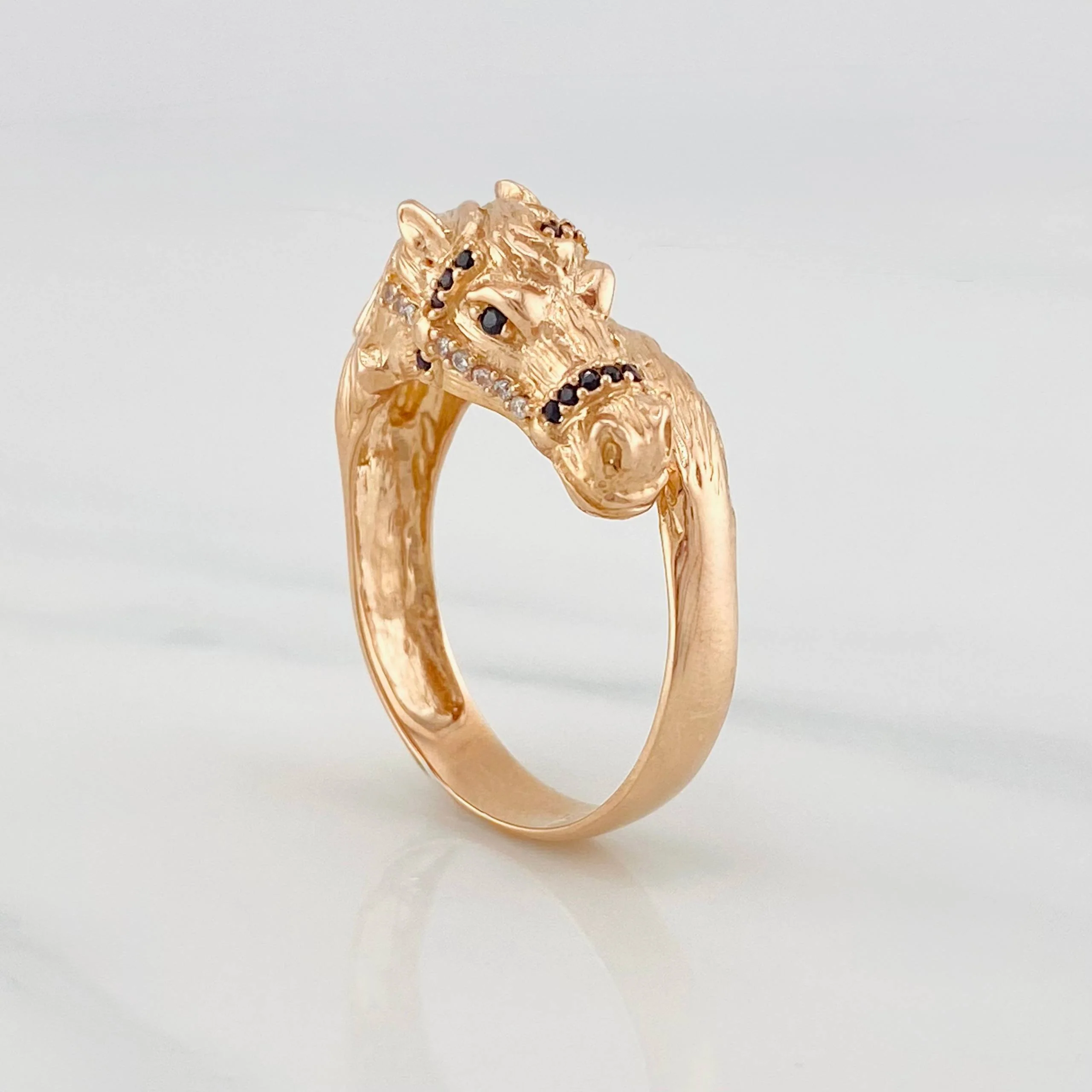 Anillo Rostro Caballo 6.35 g / T10 1/2 Oro Rosa 18K - Image 2