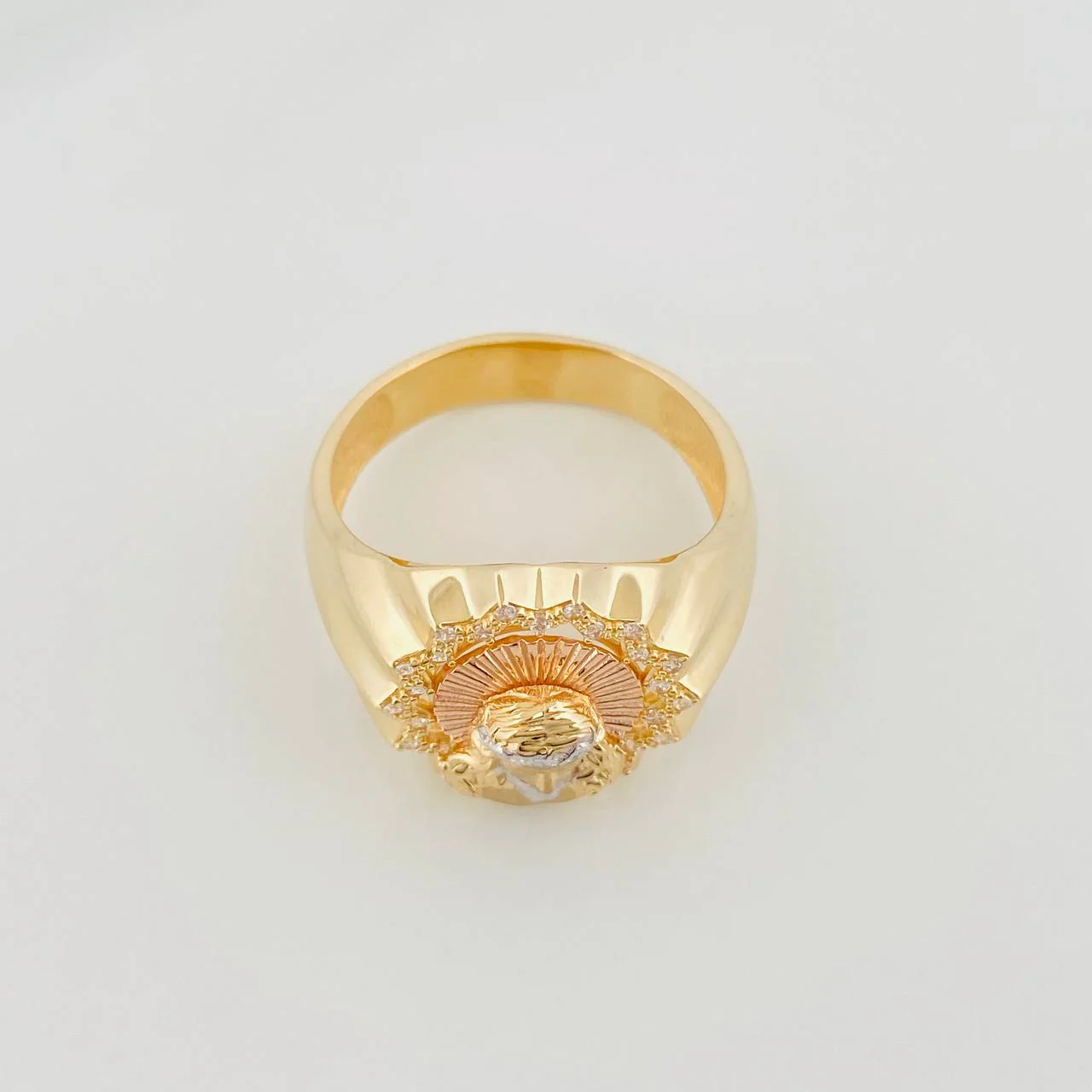 Anillo Rostro Cristo 6.9 g / T10 Tres Oros 18K - Image 3