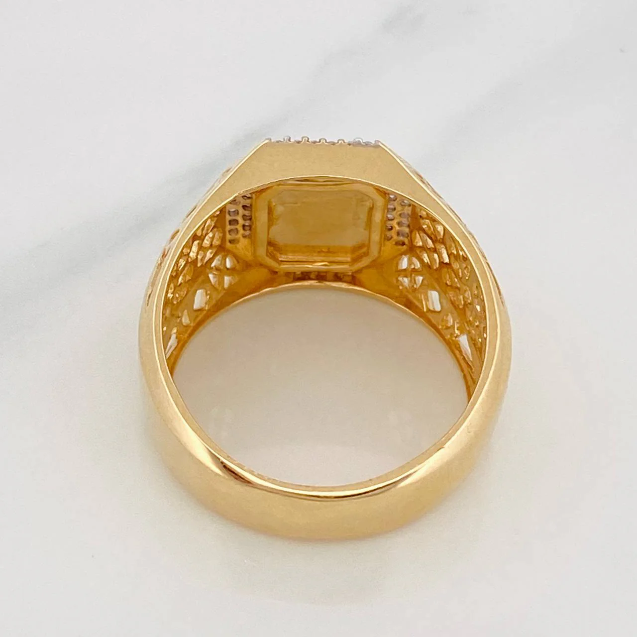 Anillo Rostro Cristo 8.15g / T9 3/4 Tres Oros 18K - Image 3