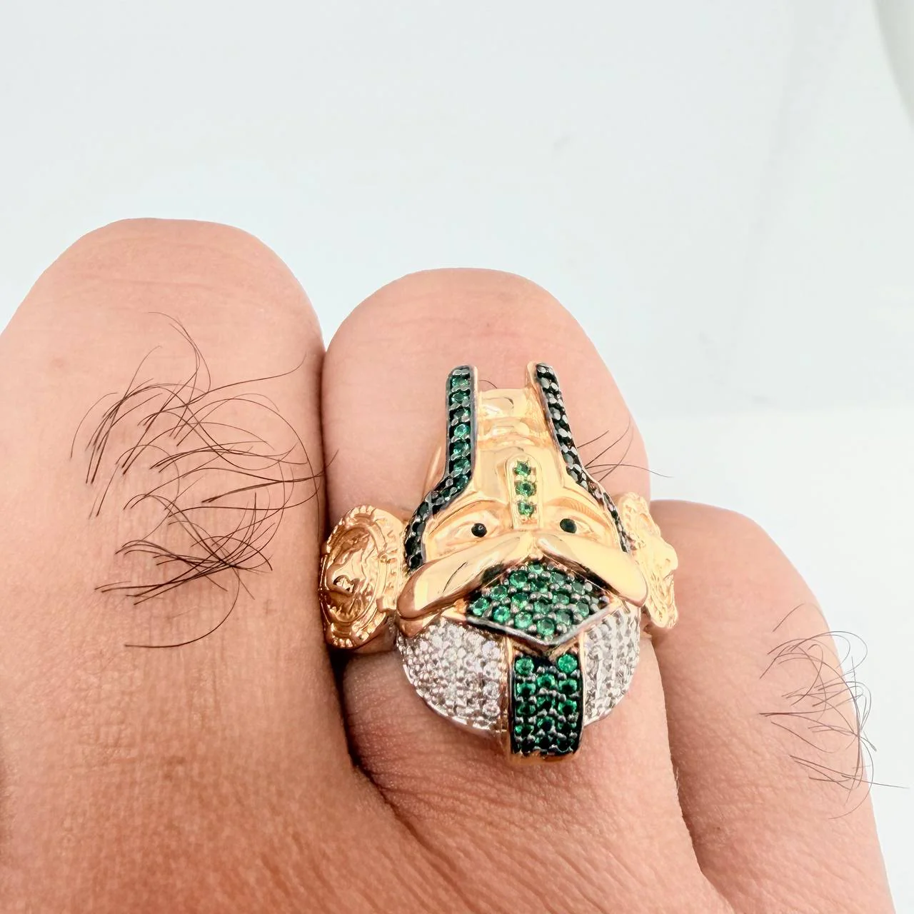 Anillo Rostro Gladeador 11.65gr / T10 1/2 / Tres Oros 18K % - Image 7