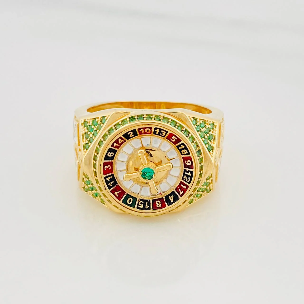 Anillo Ruleta Casino 12.75g / T10 1/2 Oro Amarillo 18K