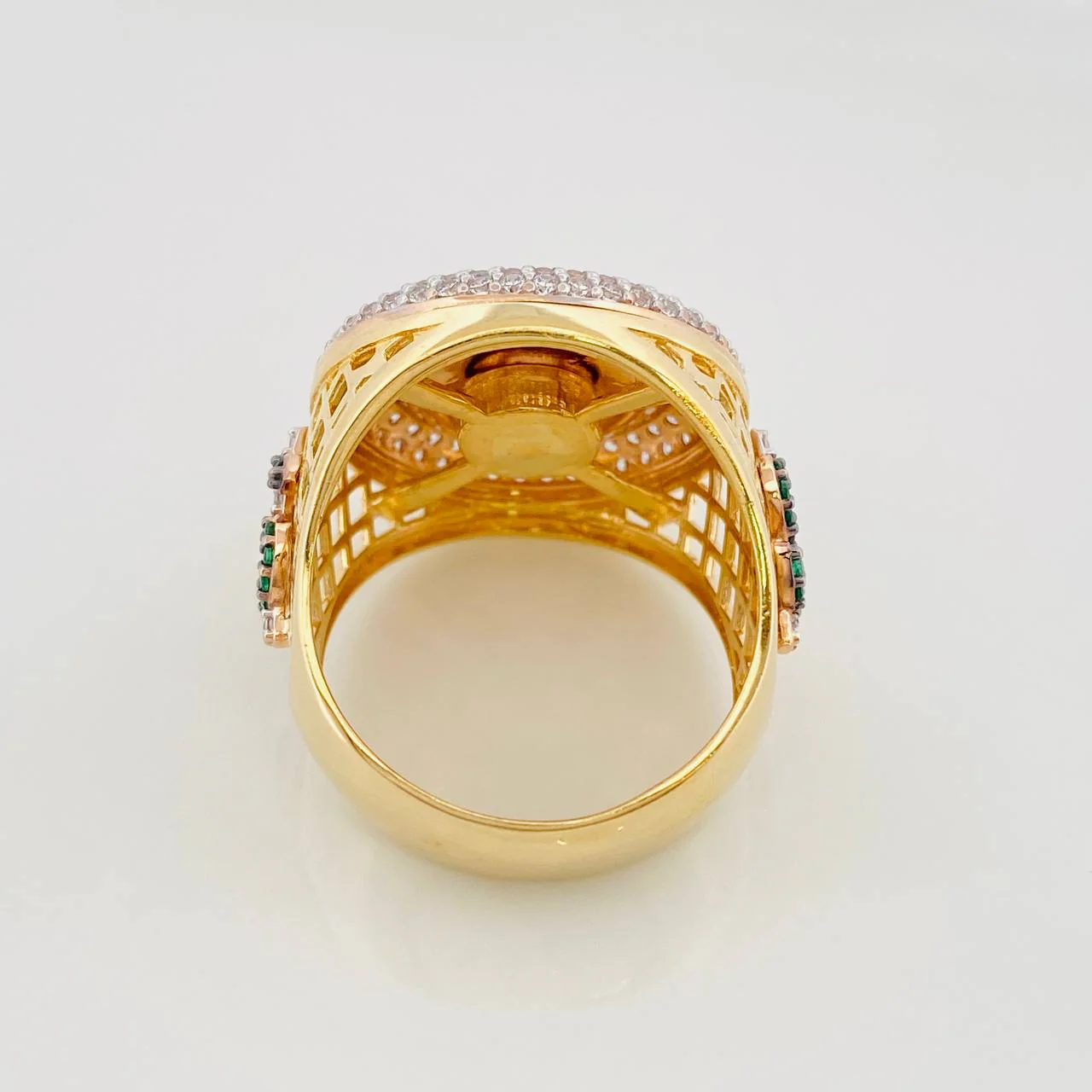 Anillo Ruleta Casino 13.35g / T10 Dos Oros Amarillo Blanco 18K - Image 4