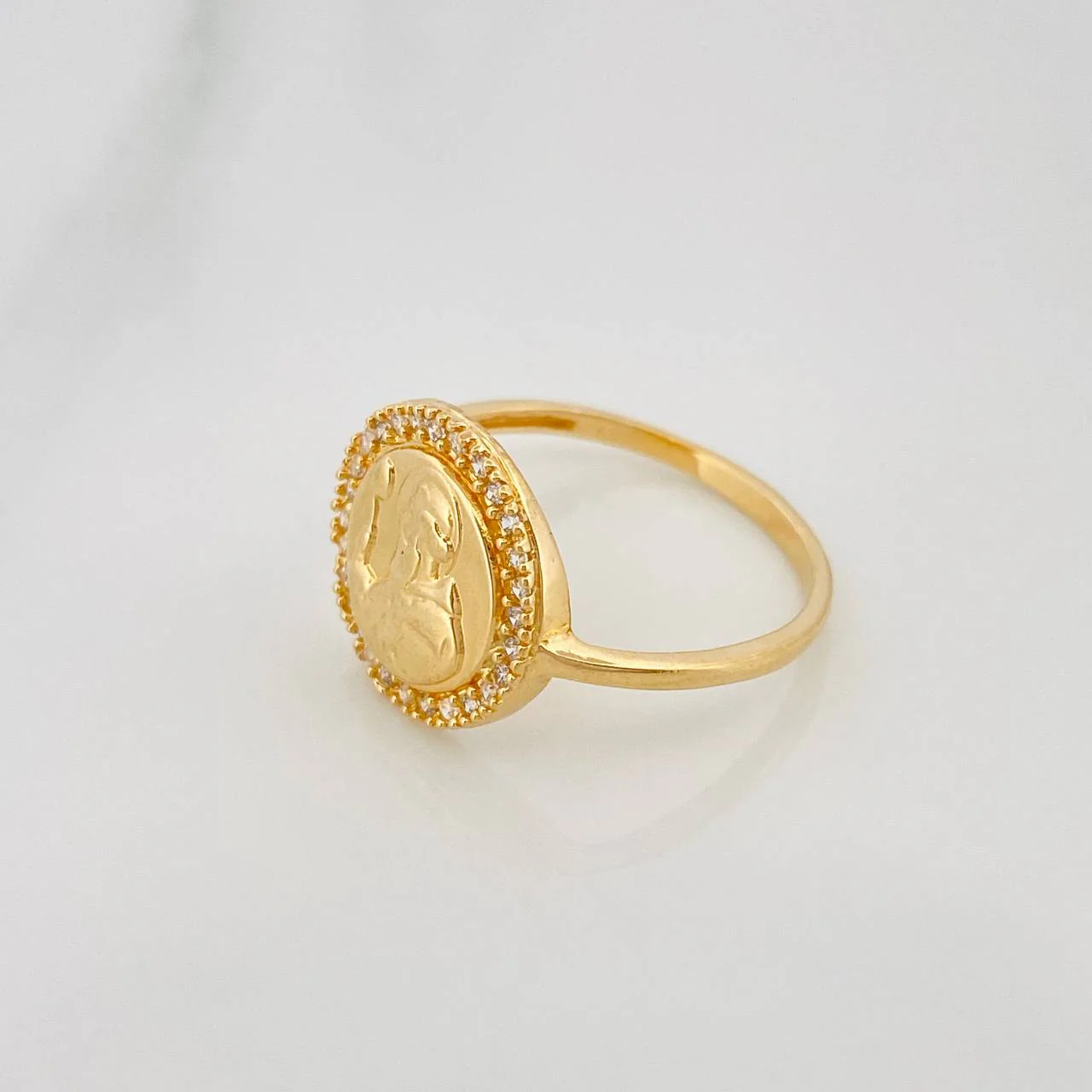 Anillo San Benito 2.1 g / T7 3/4 Oro Amarillo 18K - Image 2