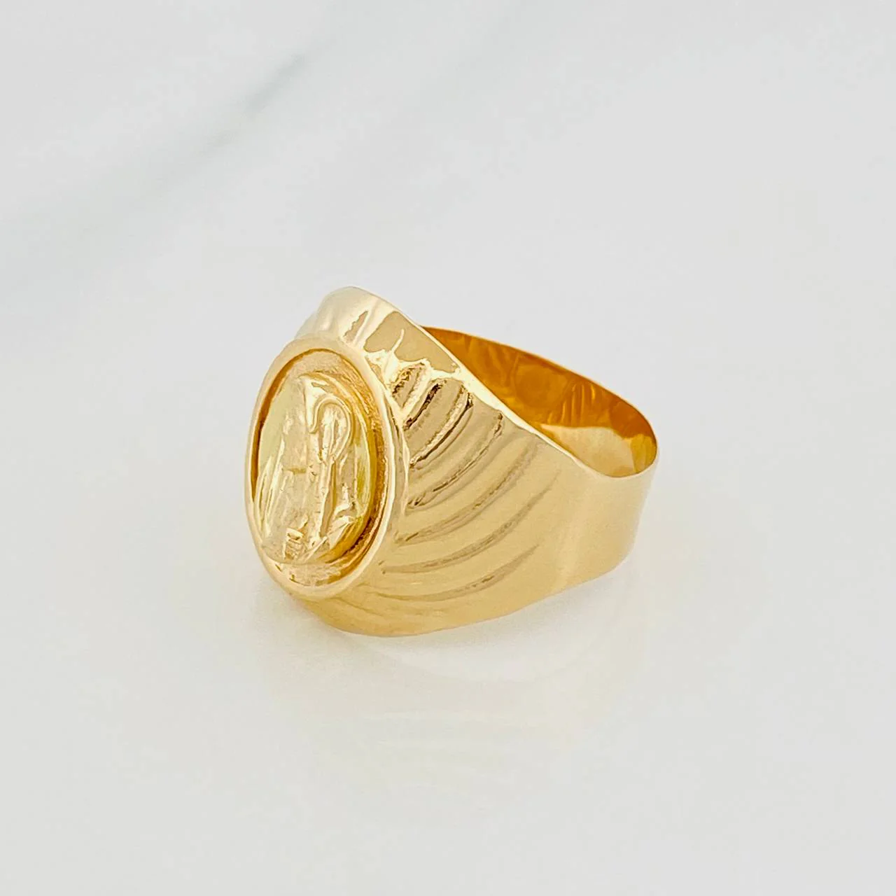 Anillo San Jose 3.9g / T7 3/4 Oro Amarillo 18K - Image 3