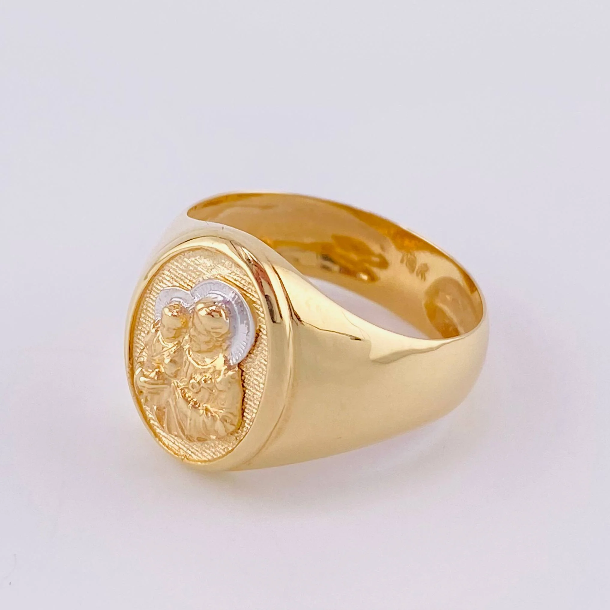 Anillo San Jose 4.9 g / T9 3/4 Dos Oros Amarillo Blanco 18K - Image 2