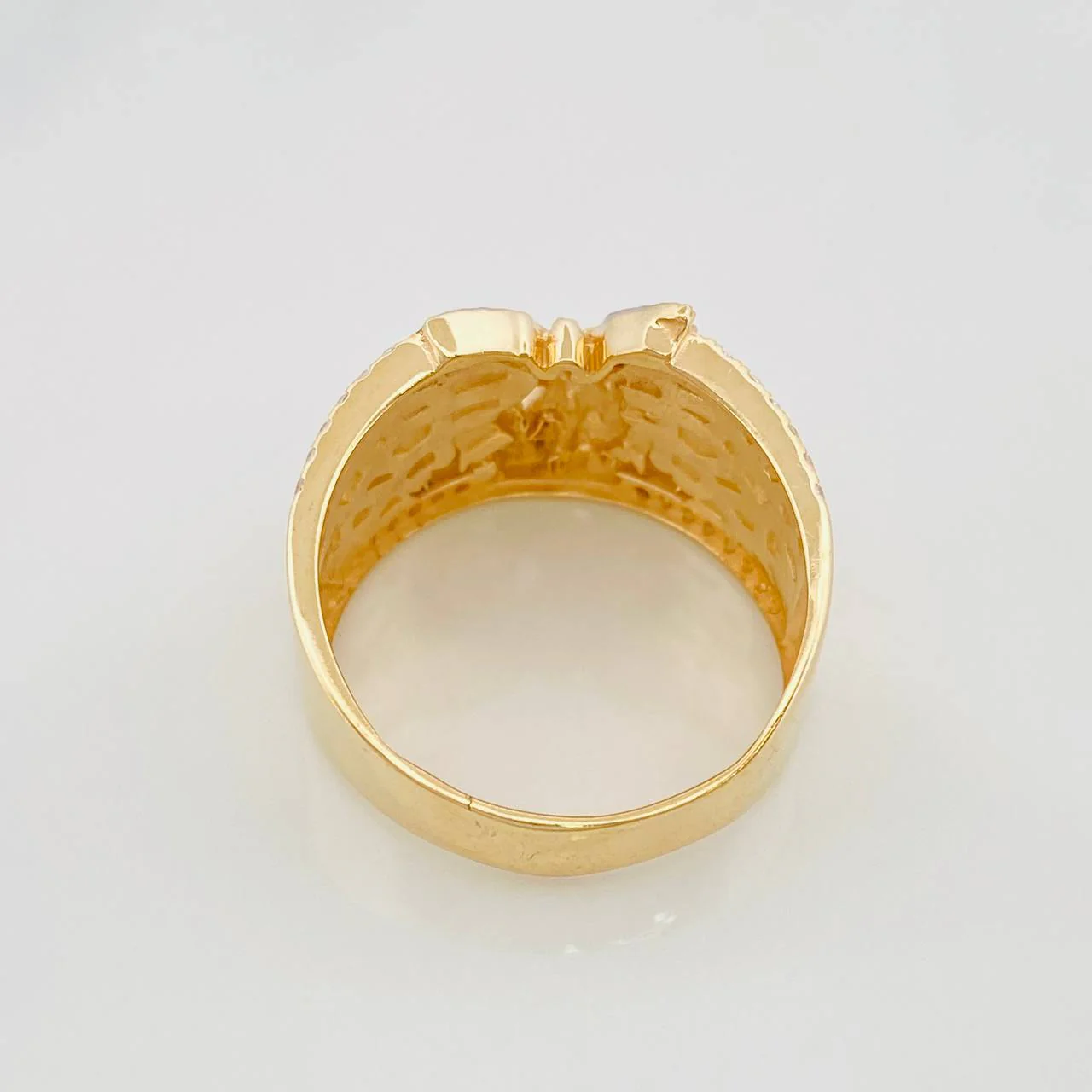 Anillo San Miguel 7.85g / T11 Tres Oros Amarillo Blanco Negro 18K - Image 3