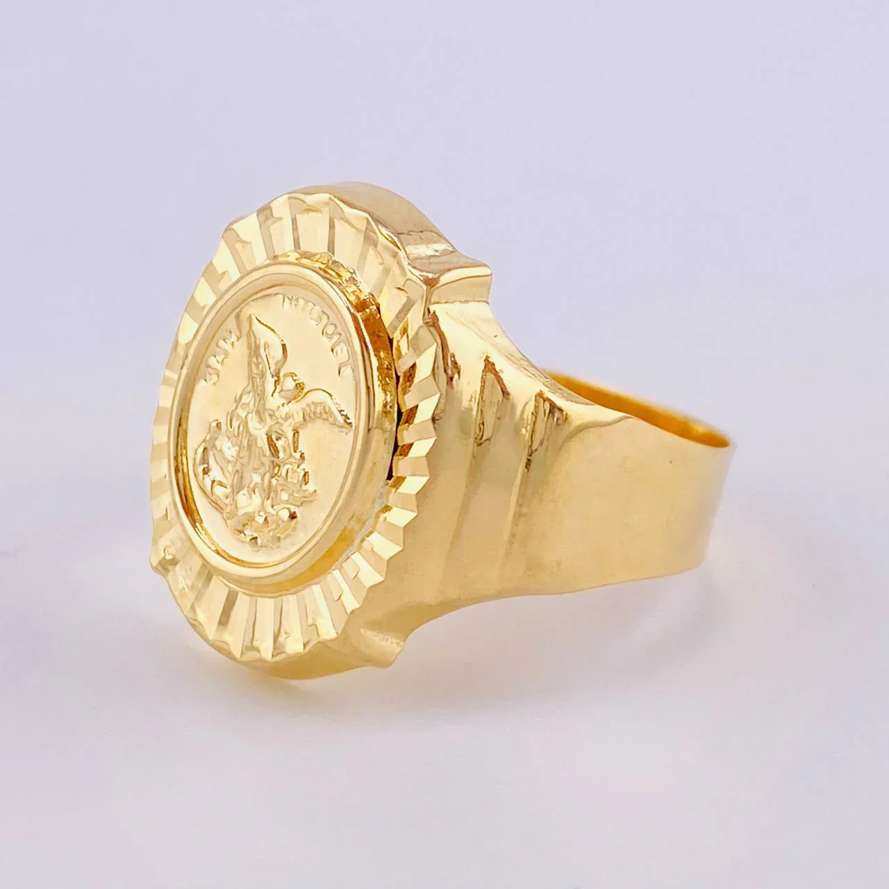 Anillo San Miguel Arcangel 3.6 g / T11 Oro Amarillo 18K - Image 3