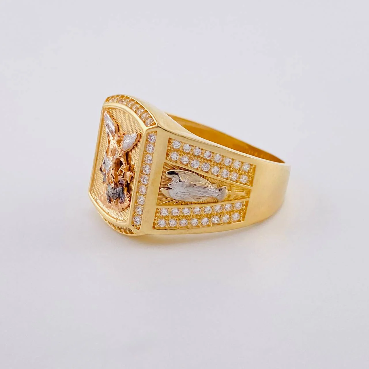 Anillo San Miguel Arcangel 8 g / T9 Tres Oros 18K - Image 2