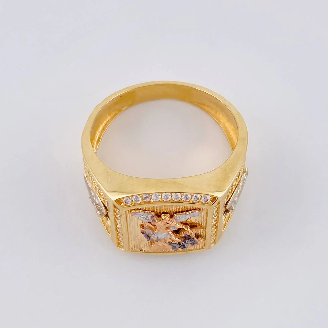 Anillo San Miguel Arcangel 8 g / T9 Tres Oros 18K - Image 3