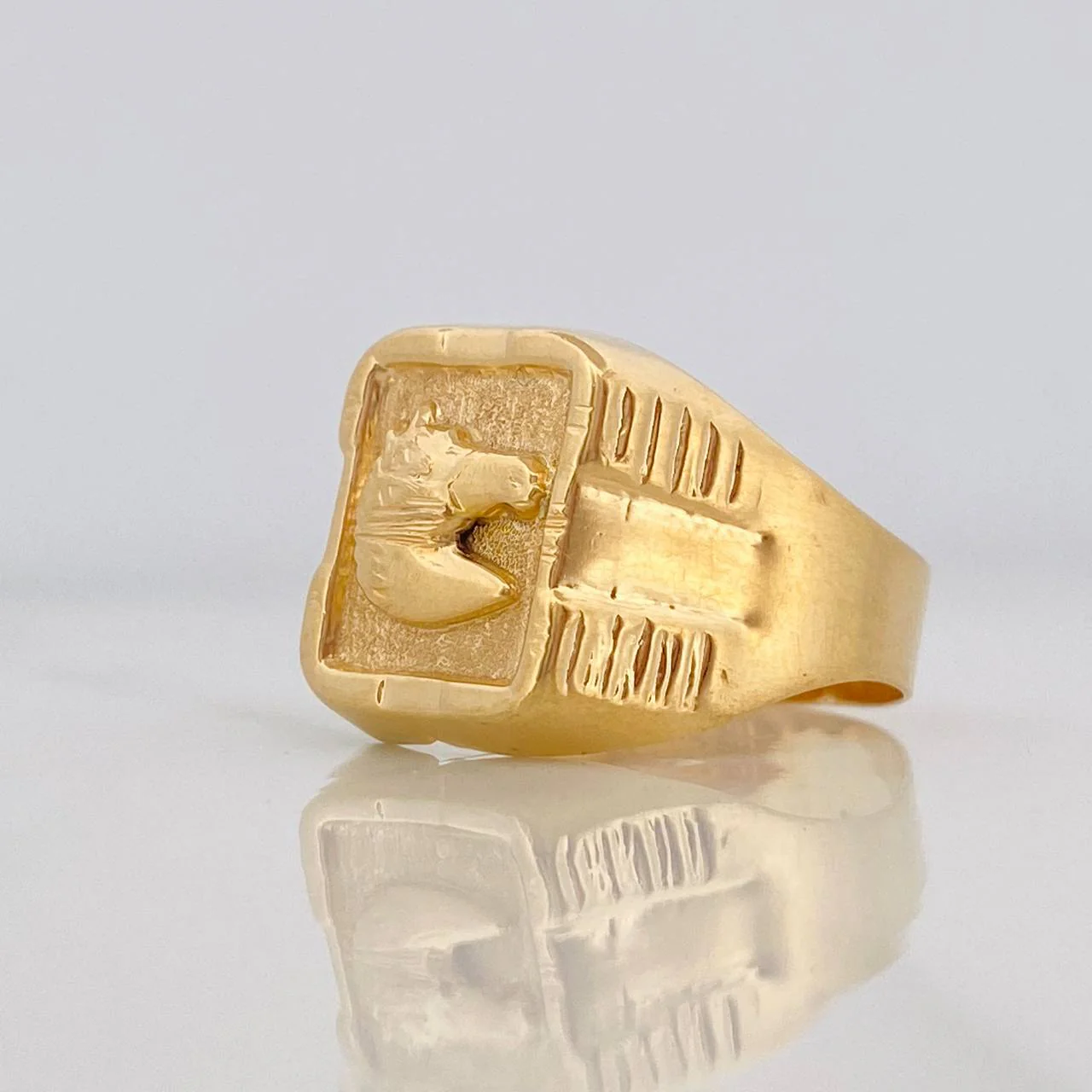 Anillo Sello Caballo 4g / T10 Oro Amarillo 18K - Image 2
