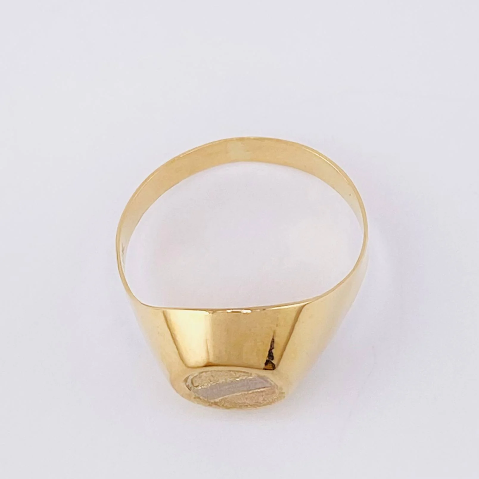 Anillo Sello Circulo 1.65 g / T6 1/4 Oro Amarillo 18K - Image 3