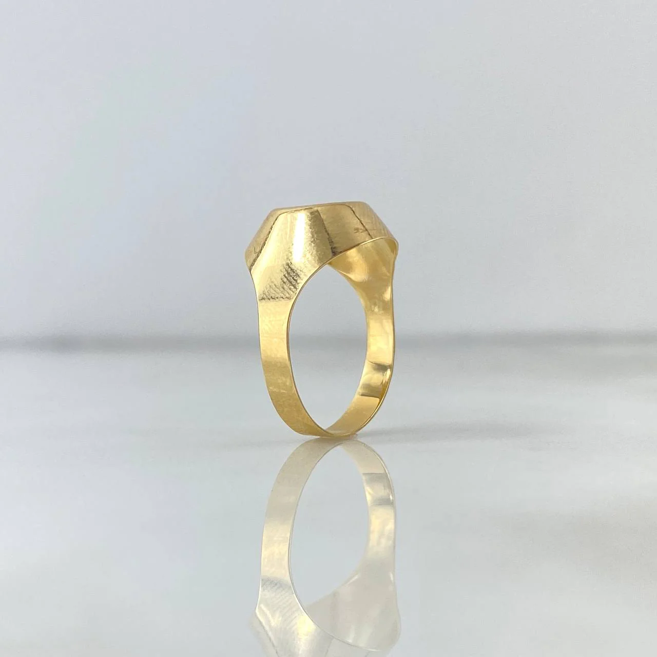 Anillo Sello Circulo 1.8gr / T9 / Tres Oros 18K - Image 2