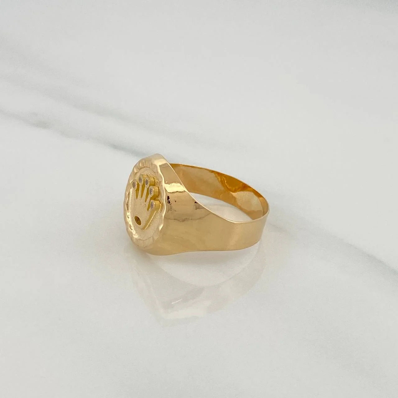 Anillo Sello Corona 3.35gr / T10 1/2 / Oro Amarillo 18K & - Image 2