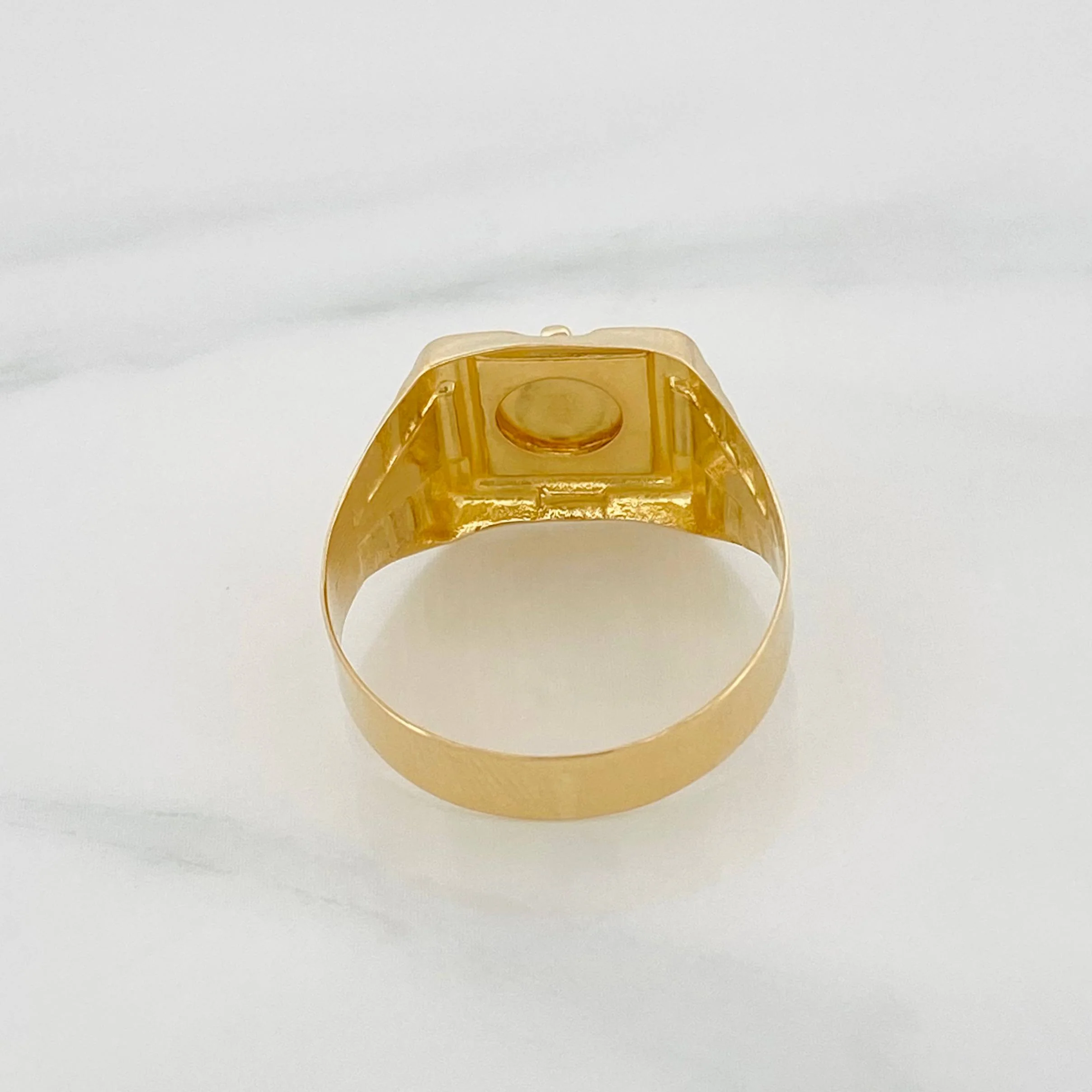 Anillo Sello Cruz 3 g / T8 3/4 Oro Amarillo 18K - Image 4