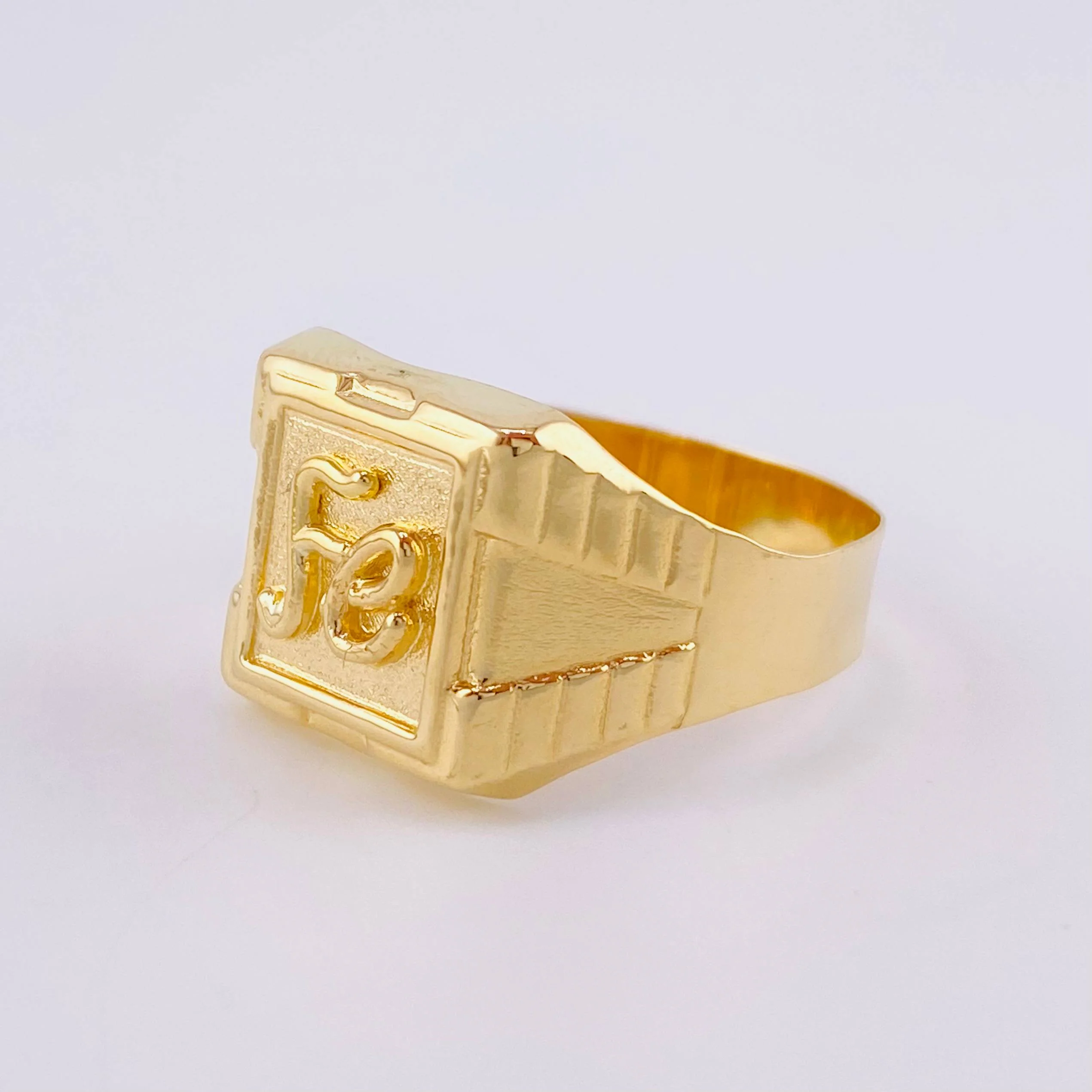 Anillo Sello Fe 3.2g / T11 1/4 Oro Amarillo 18K - Image 2