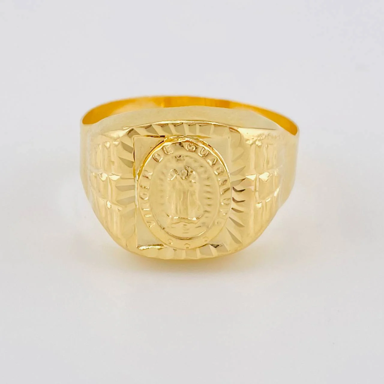 Anillo Sello Virgen De Guadalupe 2.95 g / T10 1/2 Oro Amarillo 18K